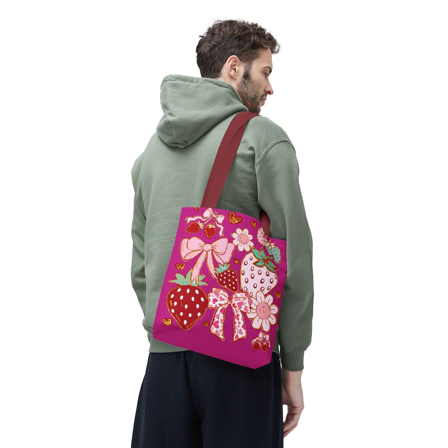 Boho Strawberry Coquette Pattern Bag