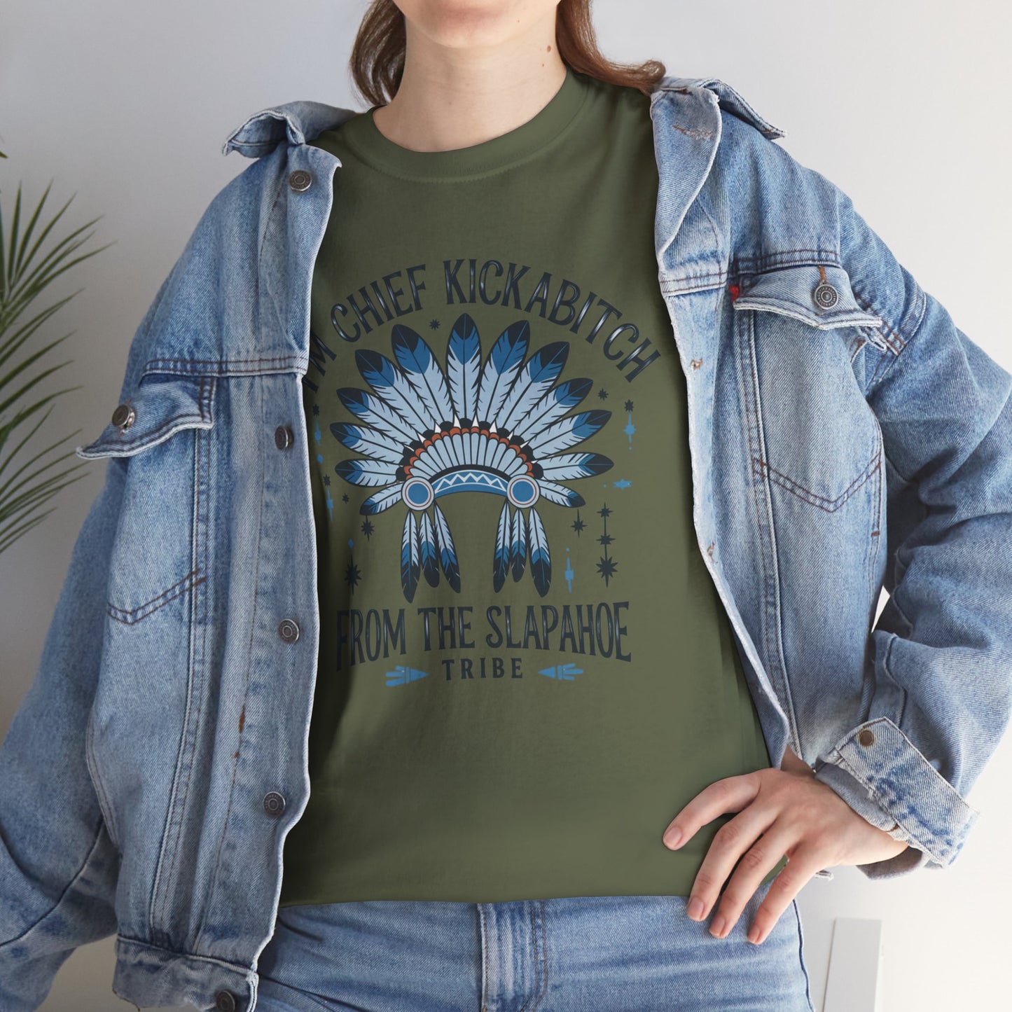 I'm chief kickabitch from the slapahoe, funny shirt, Tee Shirt, Unisex Gildan Cotton Shirt, Cozy Family Tee