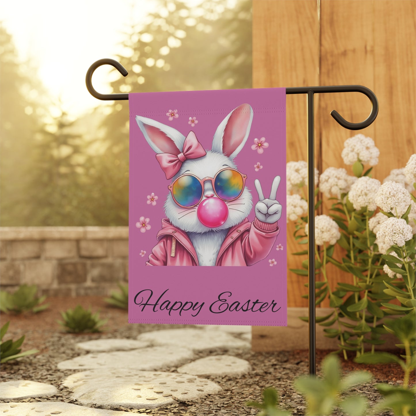 Happy Easter...Whimsical Garden Banner, Playful Outdoor Sign, Dragon Decoration, Unique Yard Art, Sarcastic Home Décor, Garden Humor