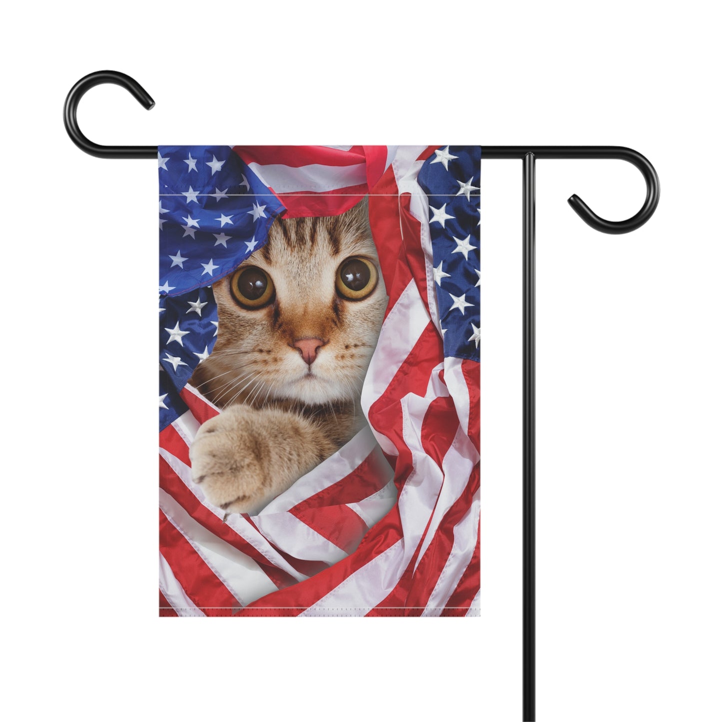 American Cat Whimsical Garden Banner, Playful Outdoor Sign, Dragon Decoration, Unique Yard Art, Sarcastic Home Décor, Garden Humor