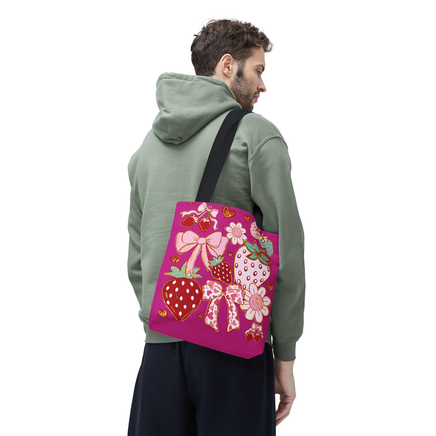 Boho Strawberry Coquette Pattern Bag