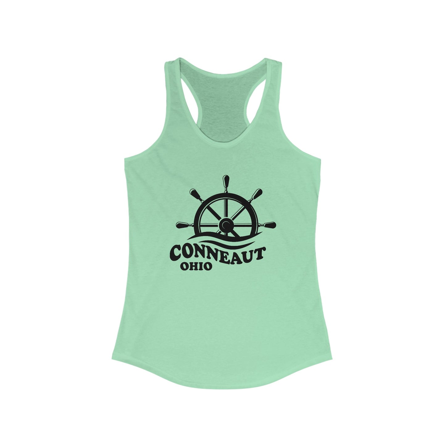 Women's Racerback Tank - Conneaut Ohio boat wheel