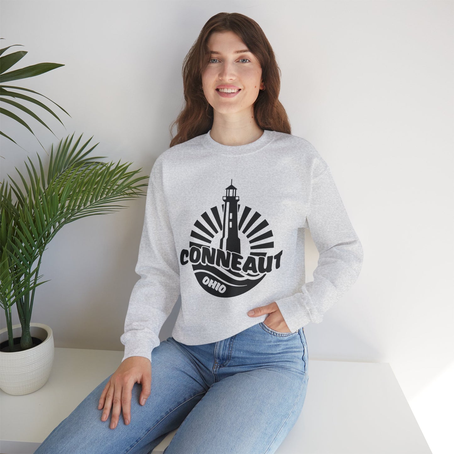 Light House Conneaut Ohio, Home Town Love Sweatshirt, Funny Unisex Crewneck, Gift for Homeowners, Comfy Sweatshirt, Cozy Casual Wear