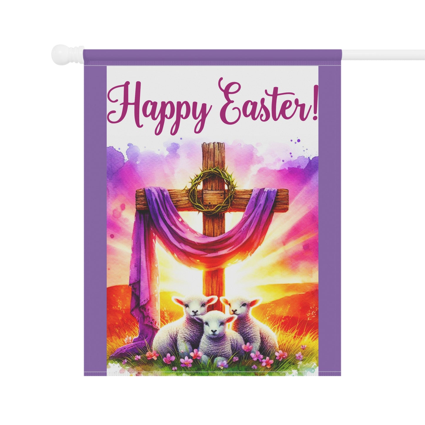 Happy Easter Whimsical Garden Banner, Playful Outdoor Sign, Dragon Decoration, Unique Yard Art, Sarcastic Home Décor, Garden Humor