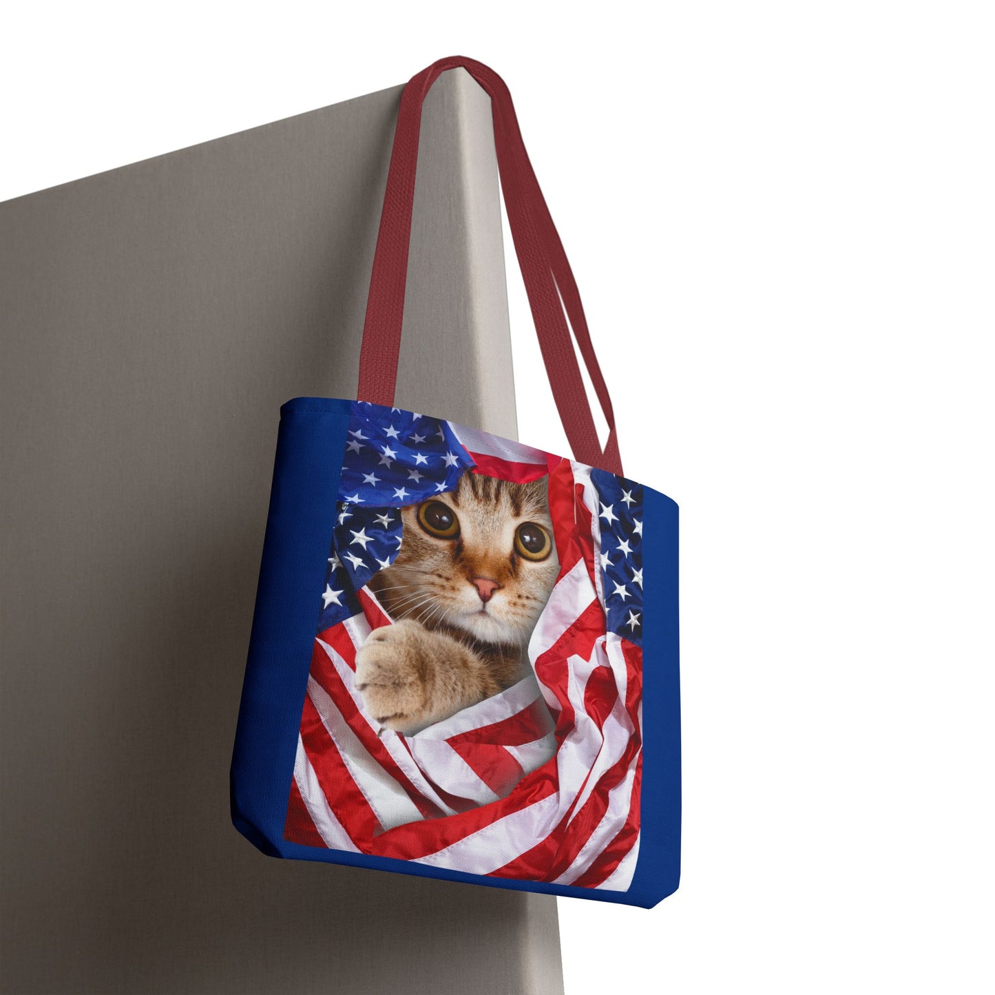 American Flag Cat Pattern Bag