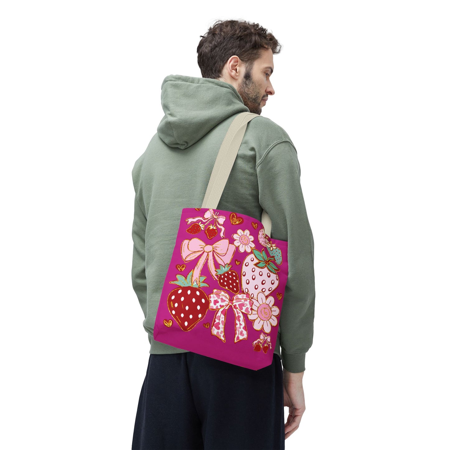 Boho Strawberry Coquette Pattern Bag