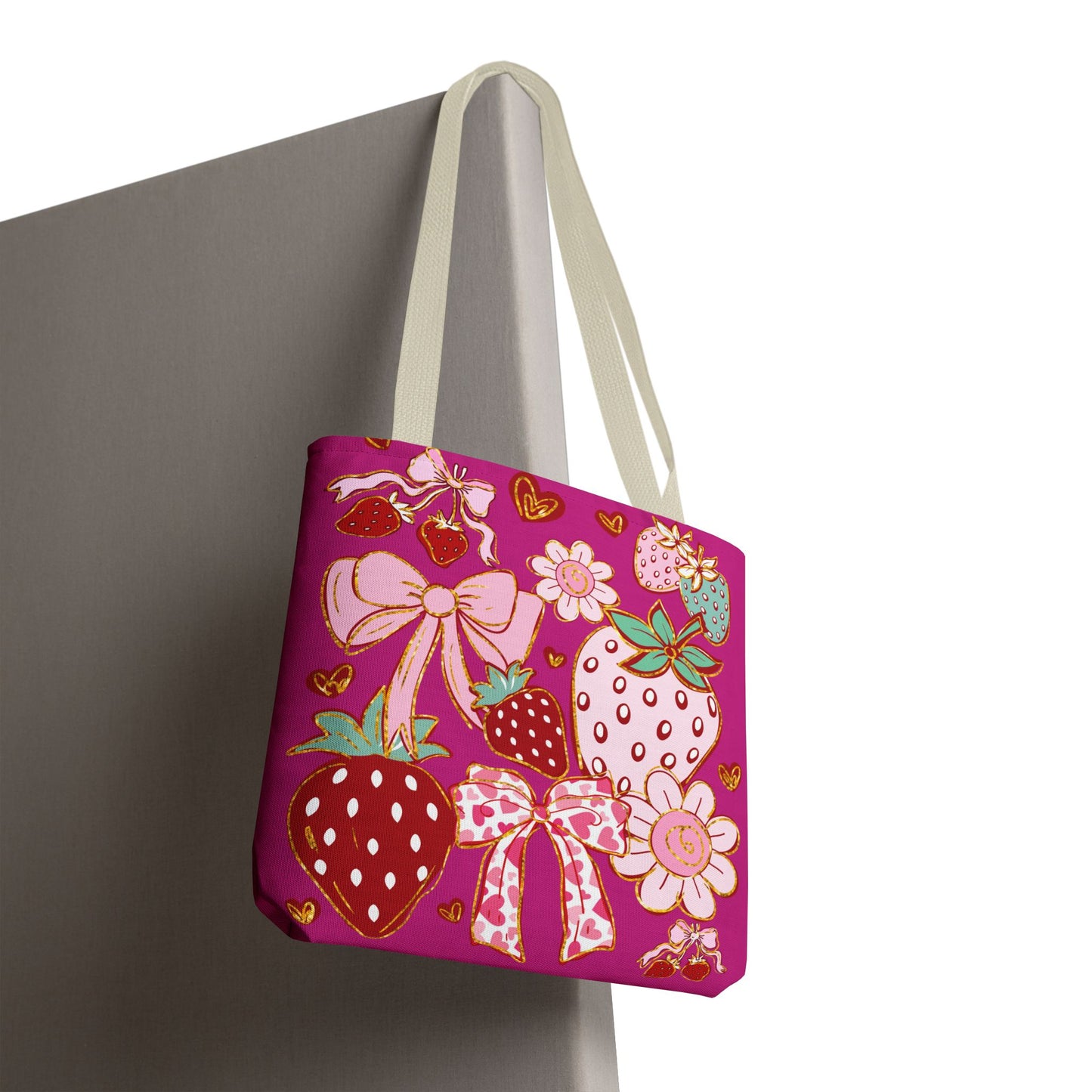 Boho Strawberry Coquette Pattern Bag
