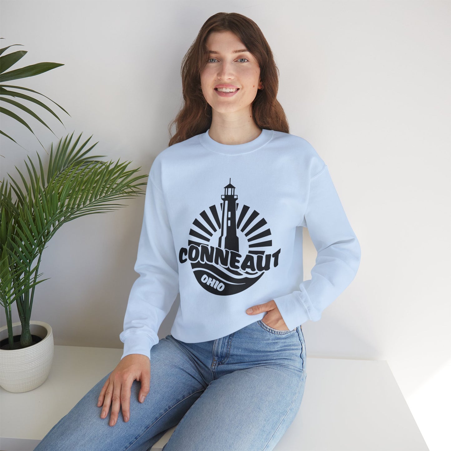 Light House Conneaut Ohio, Home Town Love Sweatshirt, Funny Unisex Crewneck, Gift for Homeowners, Comfy Sweatshirt, Cozy Casual Wear