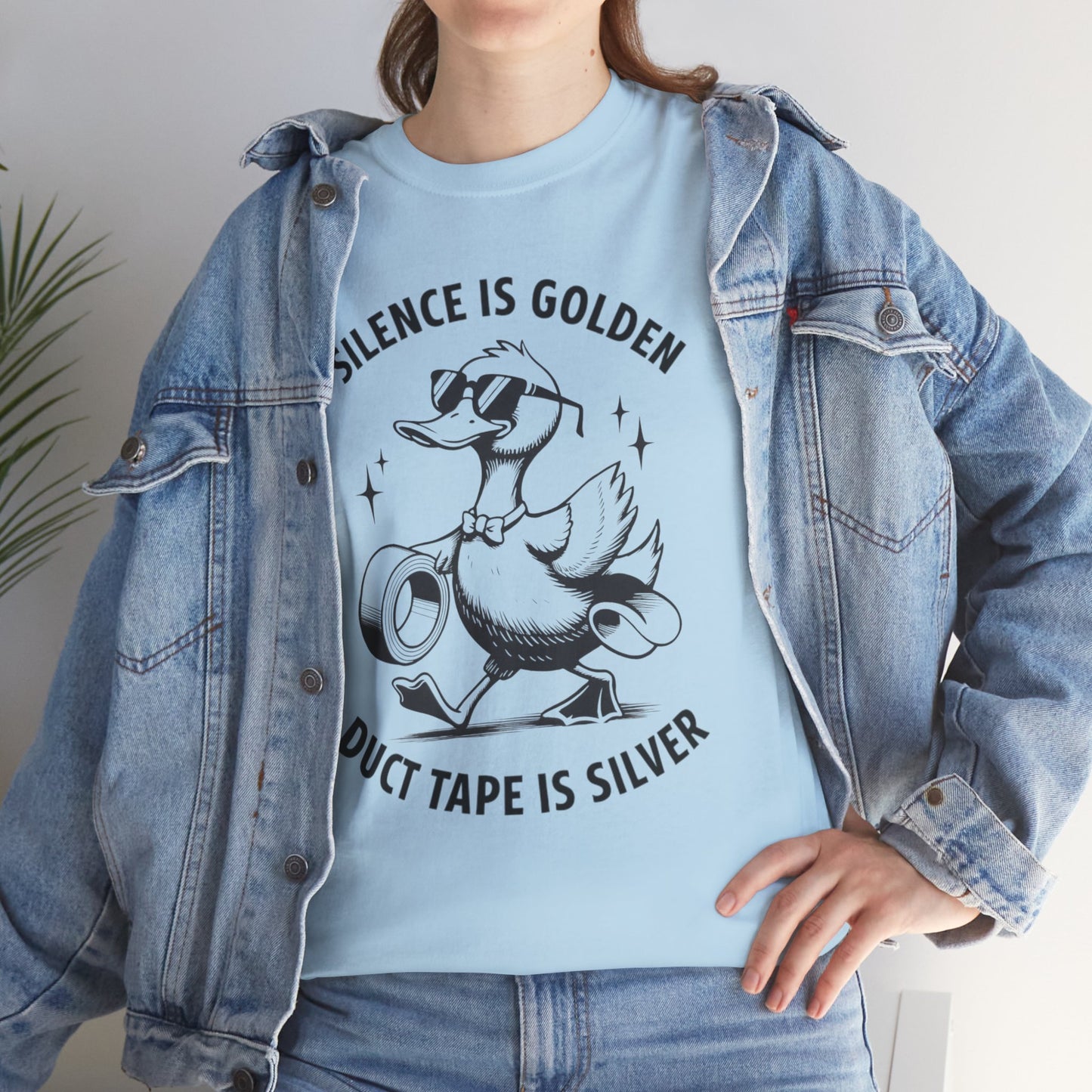 Silence is golden duct tape is silver, funny shirt, Tee Shirt, Unisex Gildan Cotton Shirt, Cozy Family Tee
