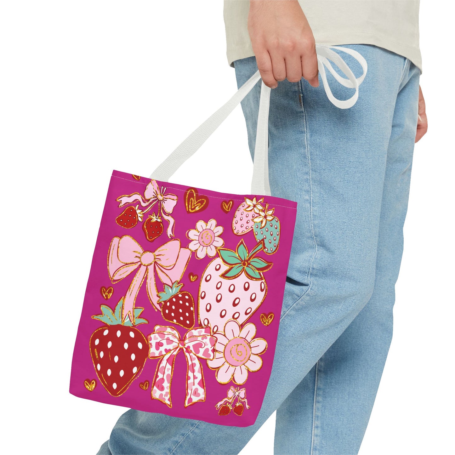 Boho Strawberry Coquette Pattern Bag