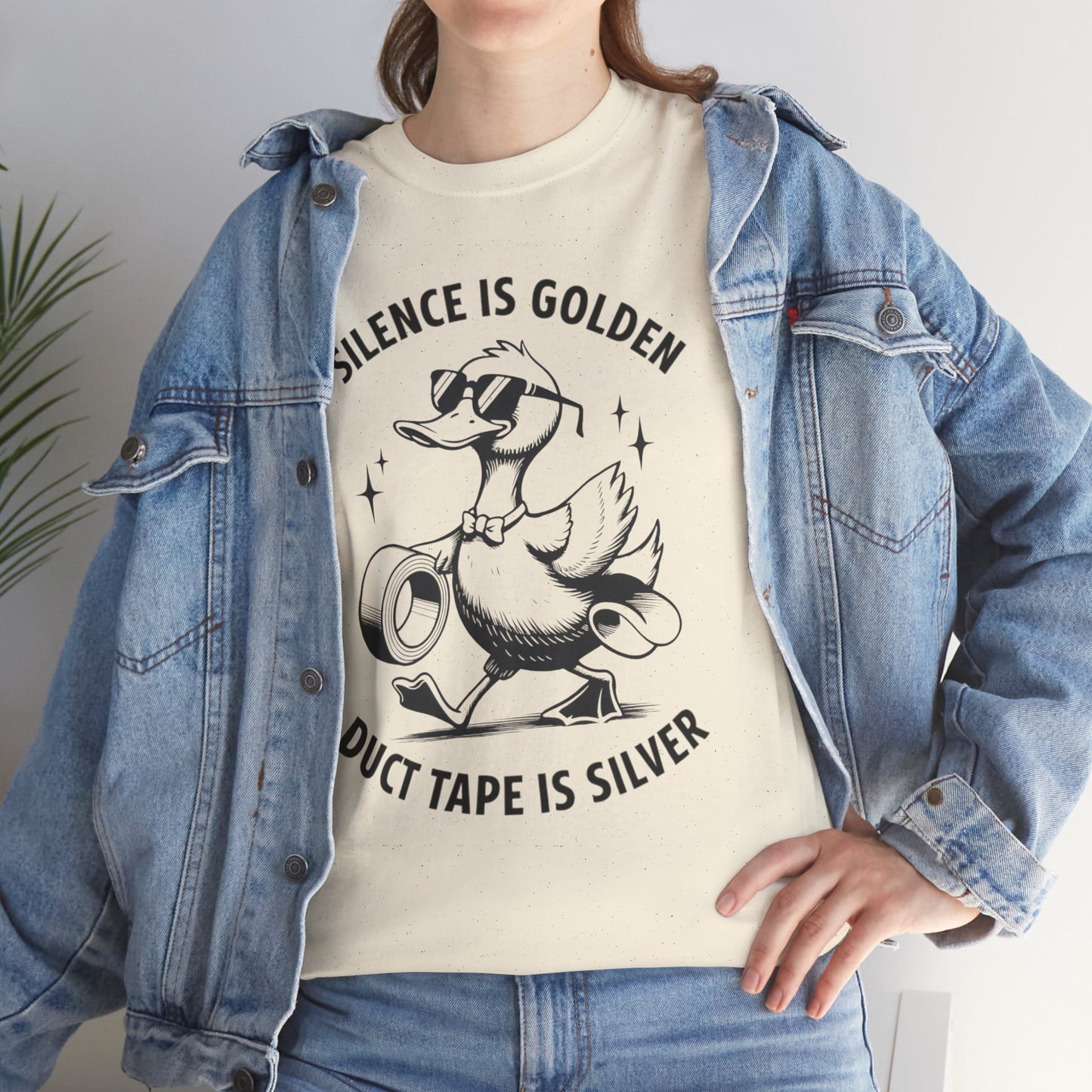 Silence is golden duct tape is silver, funny shirt, Tee Shirt, Unisex Gildan Cotton Shirt, Cozy Family Tee