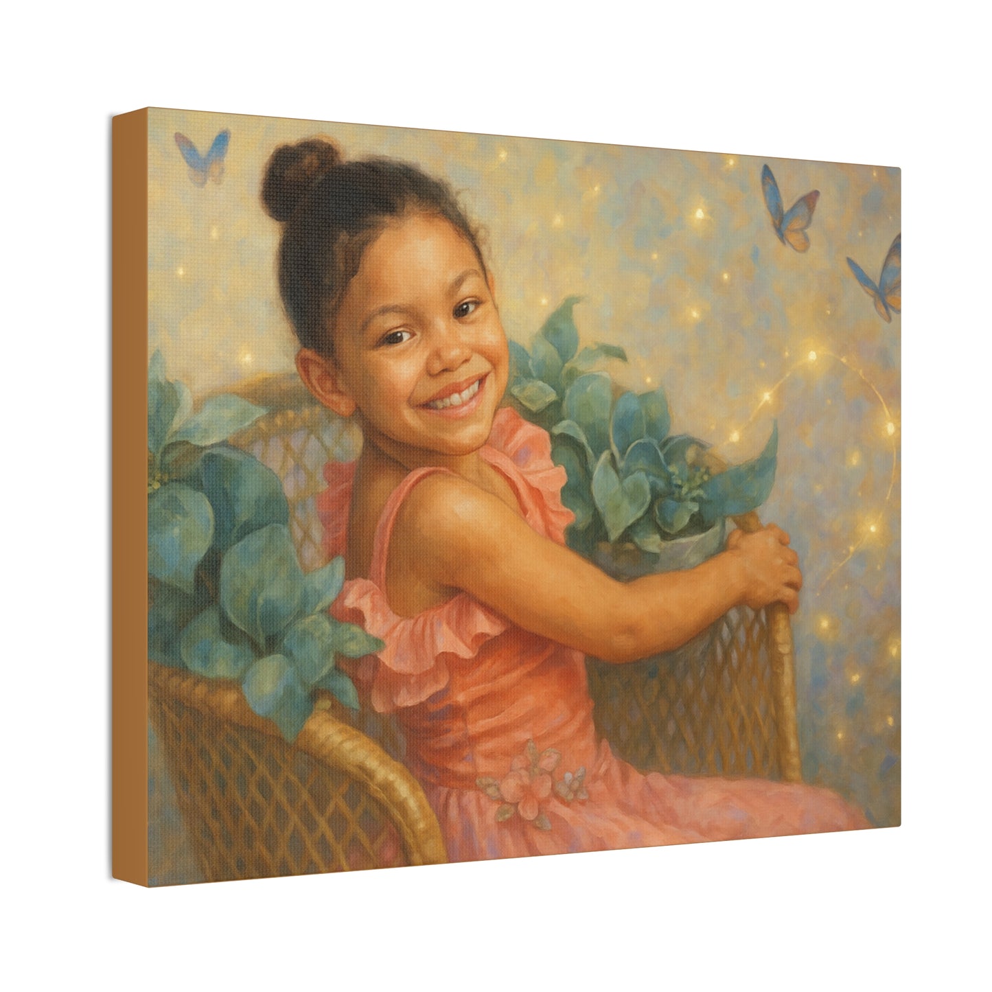 20x16 Custom wal art Whimsical Butterfly Canvas Art - 1.5' Stretched Wall Decor