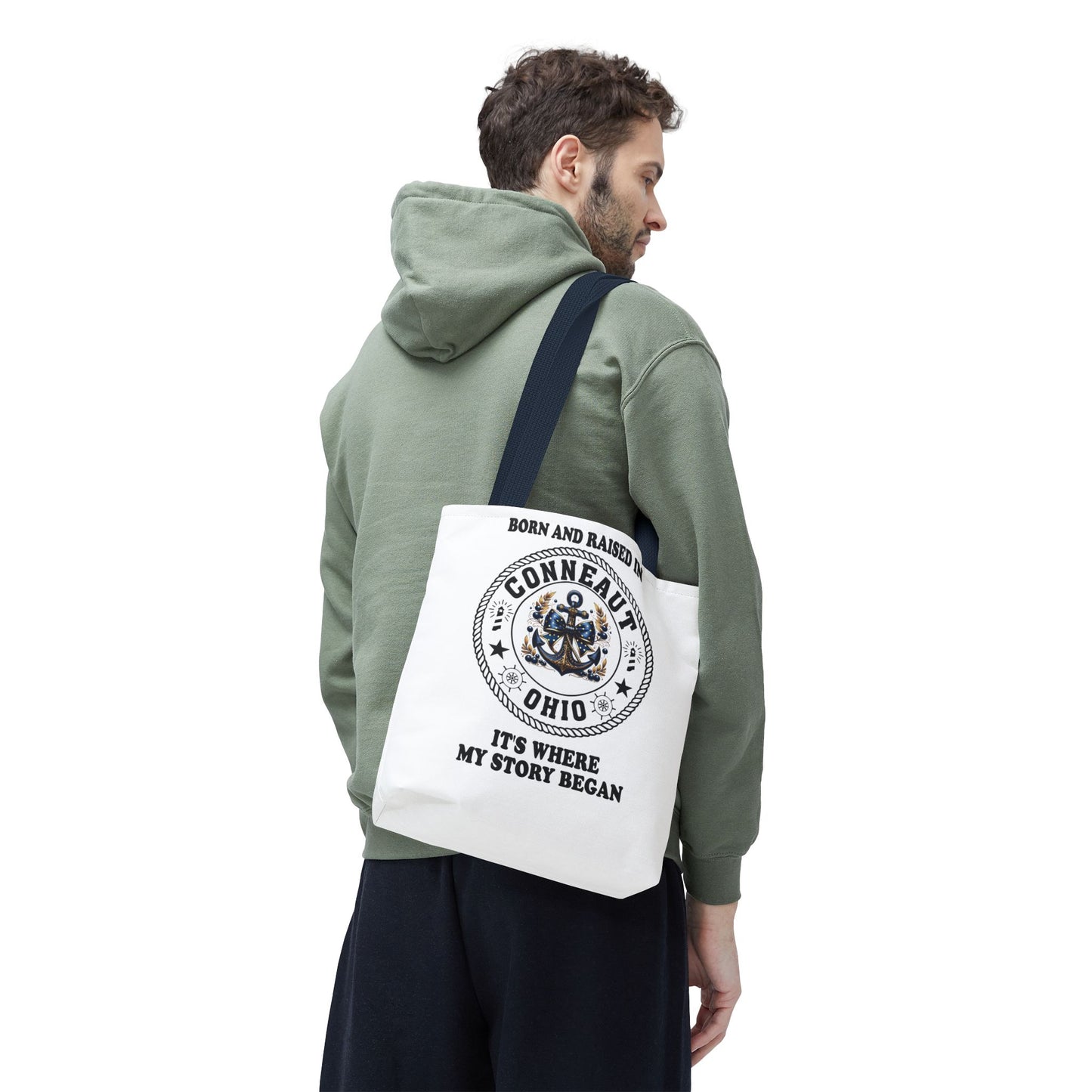 Born And Raised Conneaut Ohio It's Where My Story Begins Bag