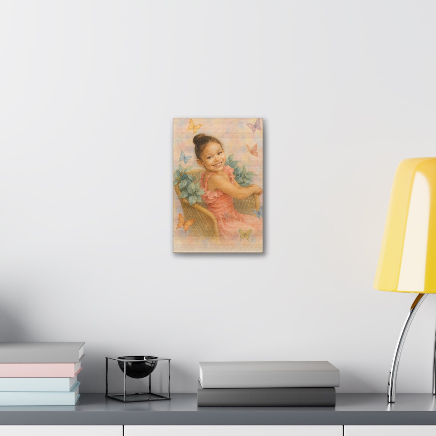 12x8 Custom Wall Art Whimsical Butterfly Canvas Art - 1.5' Stretched Wall Decor