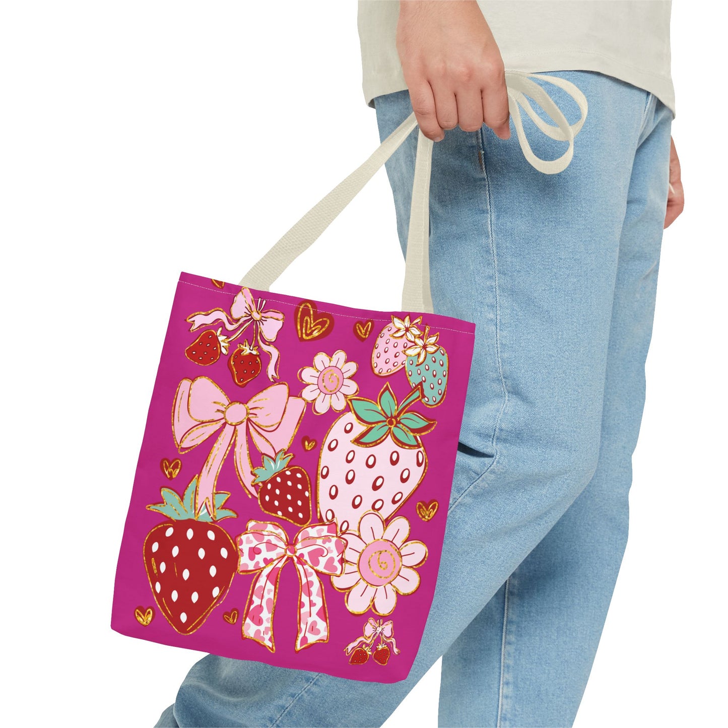 Boho Strawberry Coquette Pattern Bag