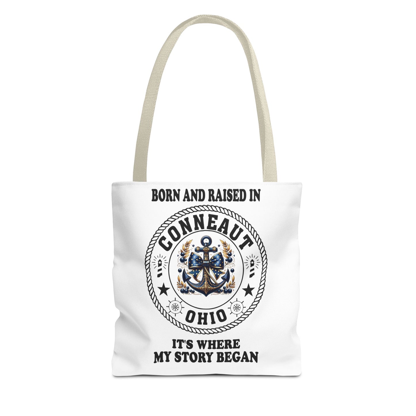 Born And Raised Conneaut Ohio It's Where My Story Begins Bag