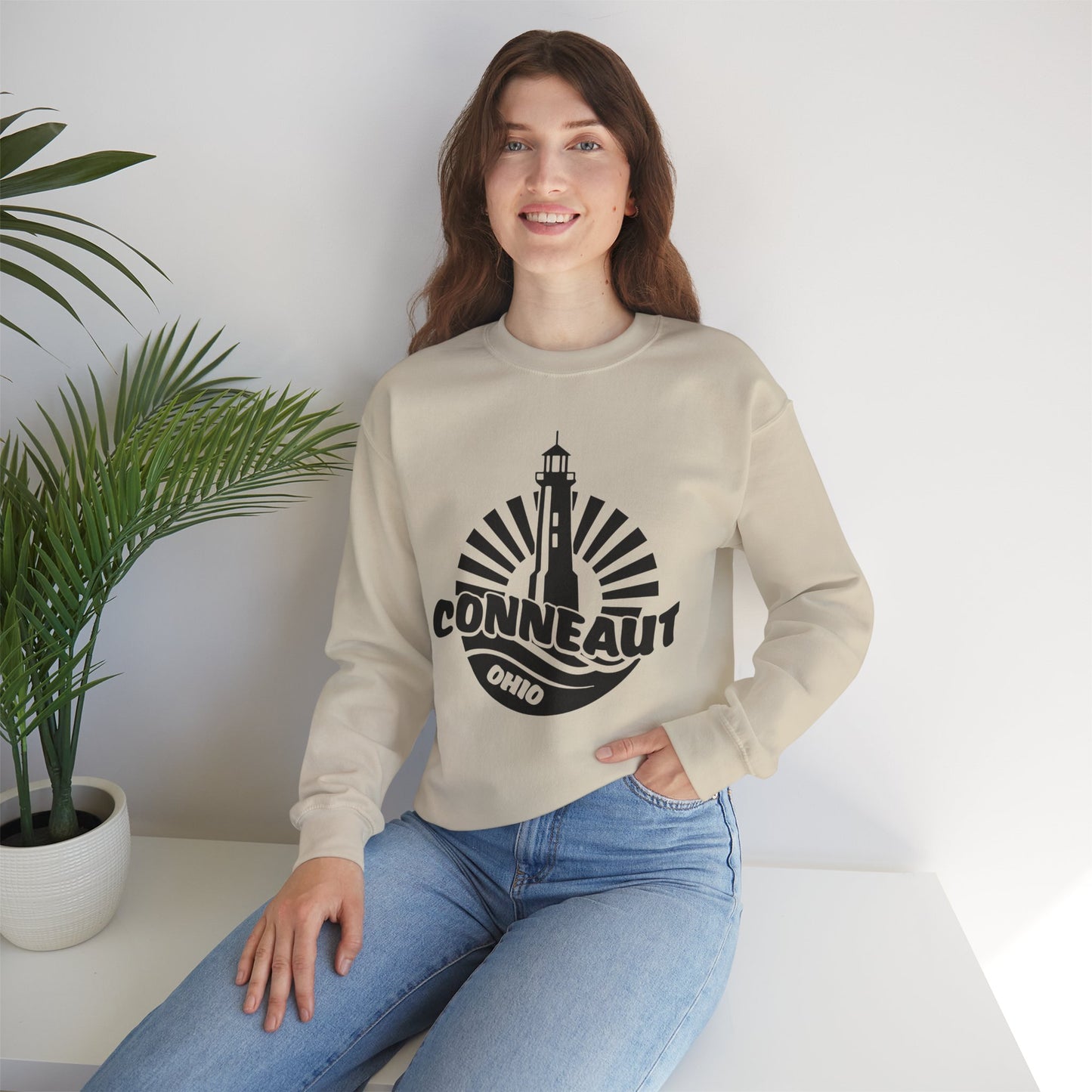 Light House Conneaut Ohio, Home Town Love Sweatshirt, Funny Unisex Crewneck, Gift for Homeowners, Comfy Sweatshirt, Cozy Casual Wear
