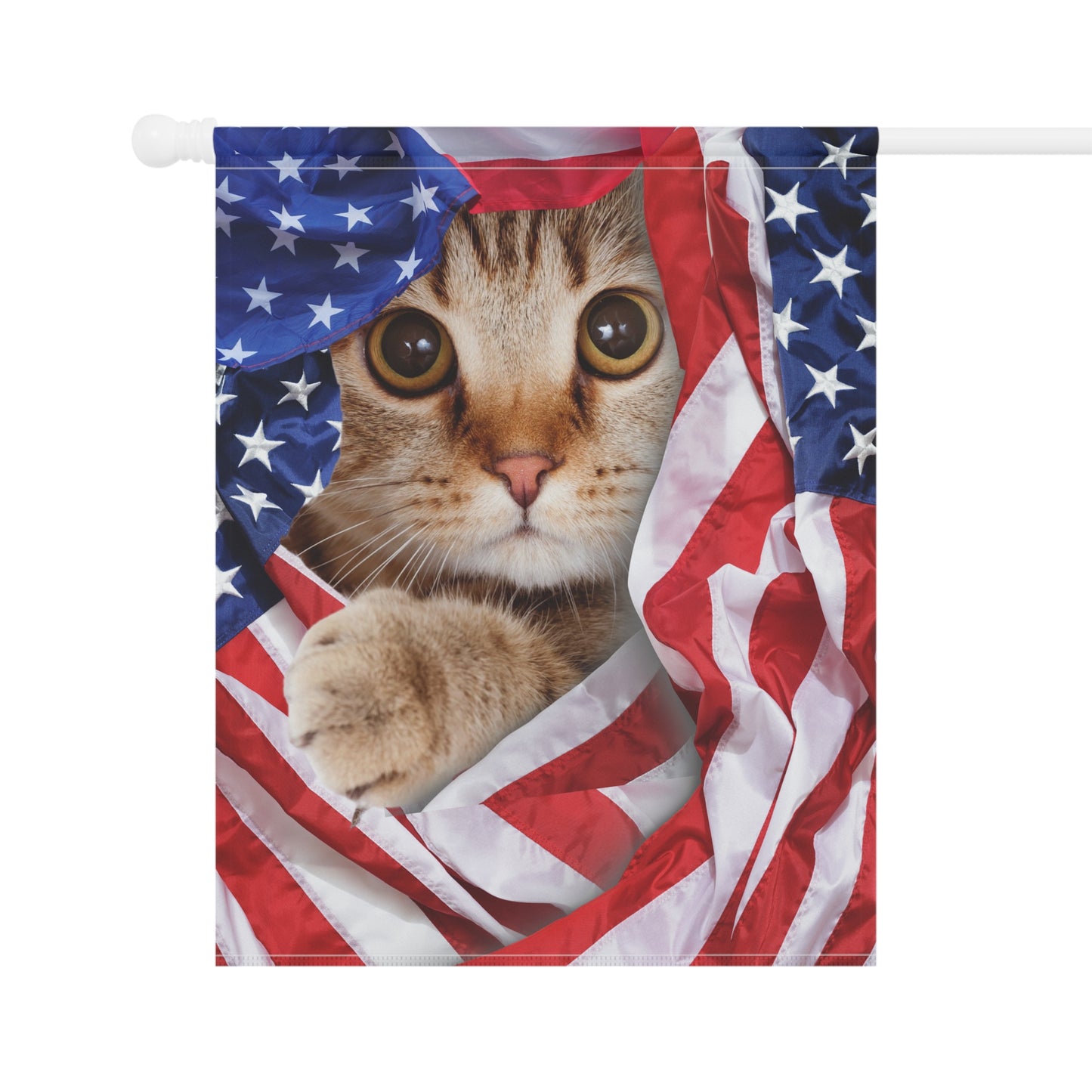 American Cat Whimsical Garden Banner, Playful Outdoor Sign, Dragon Decoration, Unique Yard Art, Sarcastic Home Décor, Garden Humor