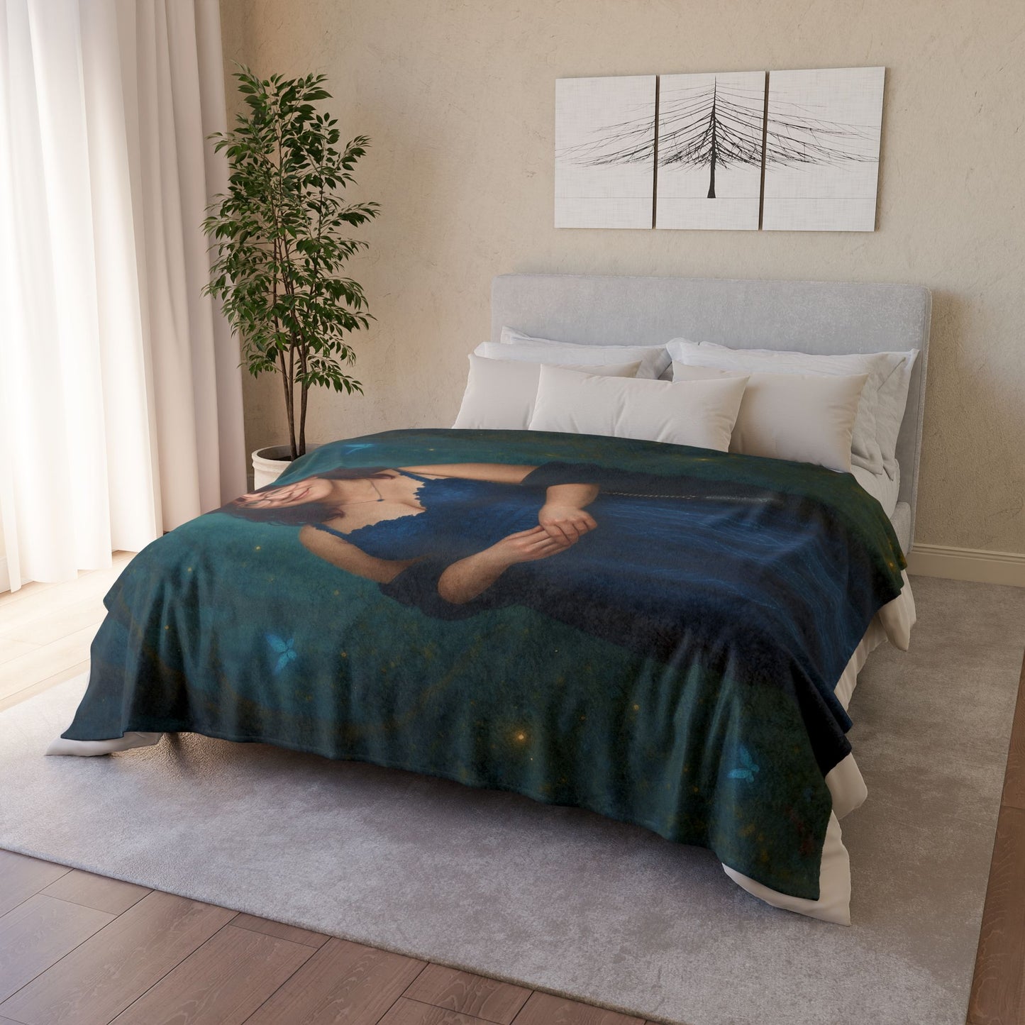 Custom Polyester Blanket, 3 sizes to choose from - Cozy Nature-Inspired Throw for Kids & Family