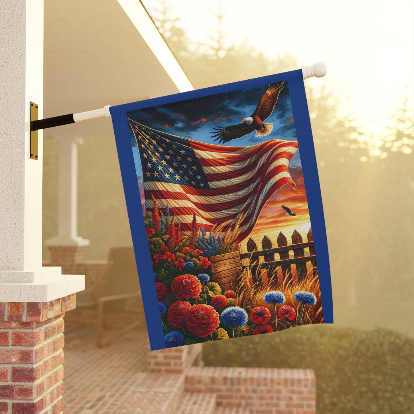 Beautiful Waving Flag With Eagle Whimsical Garden Banner, Playful Outdoor Sign, Dragon Decoration, Unique Yard Art, Sarcastic Home Décor, Garden Humor