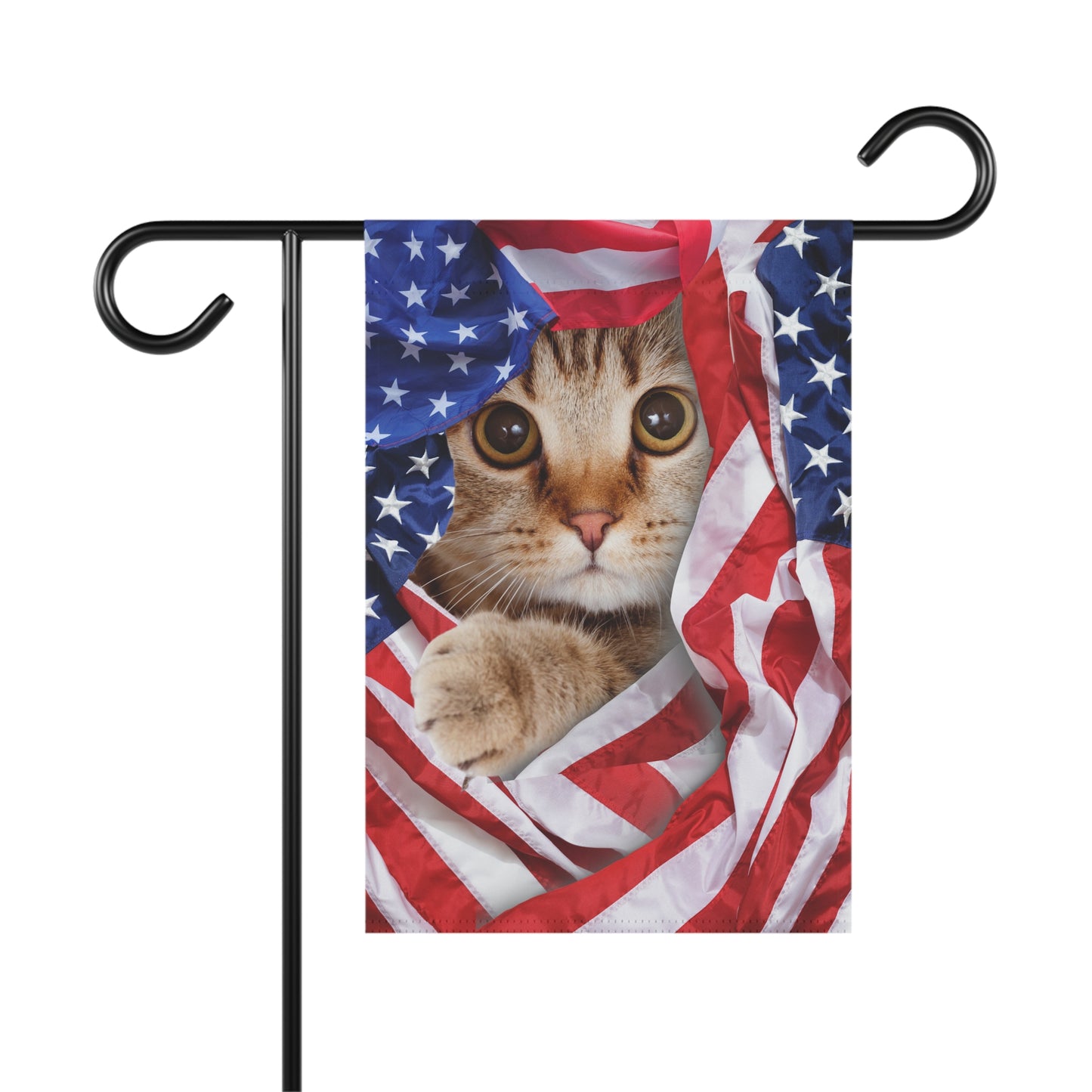 American Cat Whimsical Garden Banner, Playful Outdoor Sign, Dragon Decoration, Unique Yard Art, Sarcastic Home Décor, Garden Humor