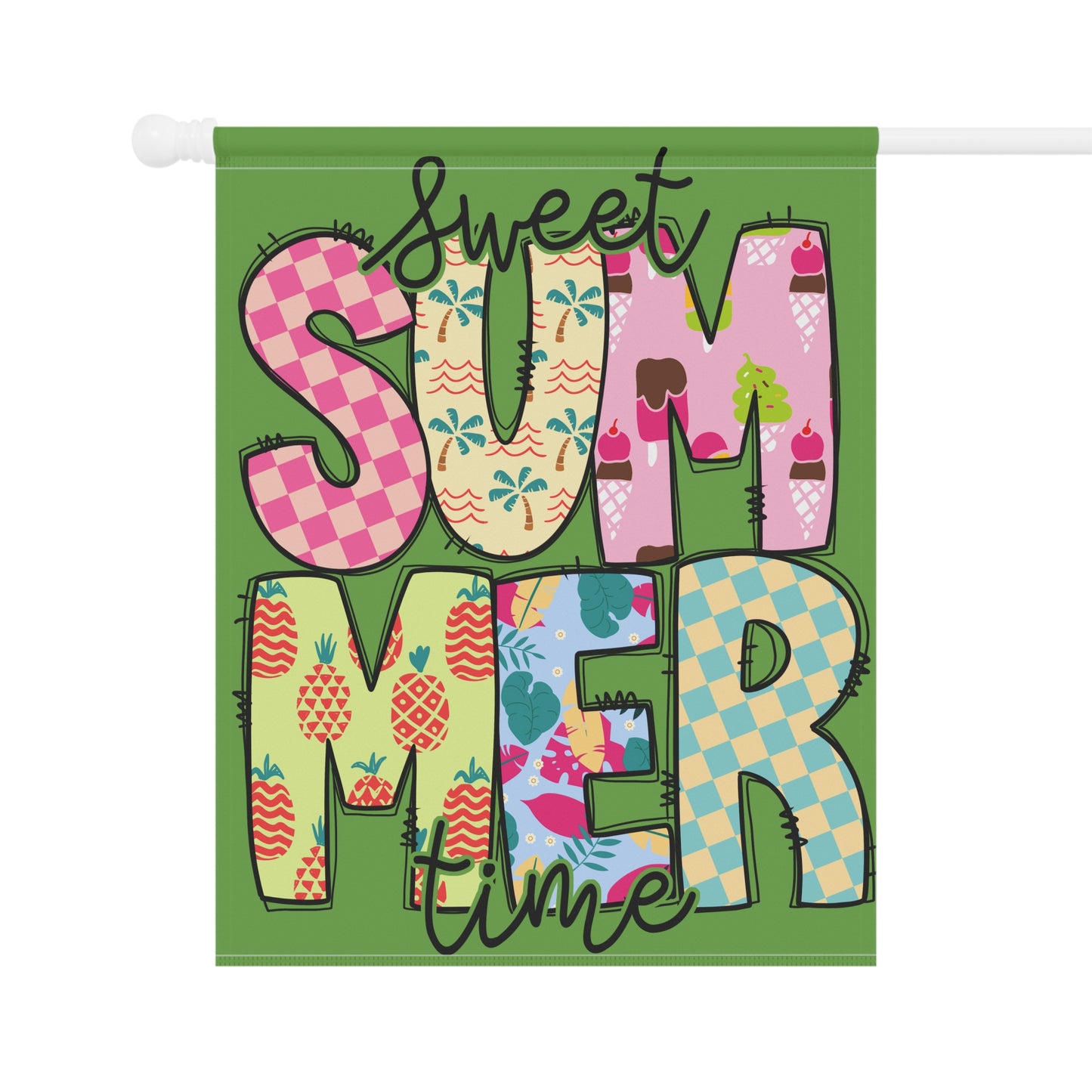 Sweet Summer Time...Whimsical Garden Banner, Playful Outdoor Sign, Dragon Decoration, Unique Yard Art, Sarcastic Home Décor, Garden Humor