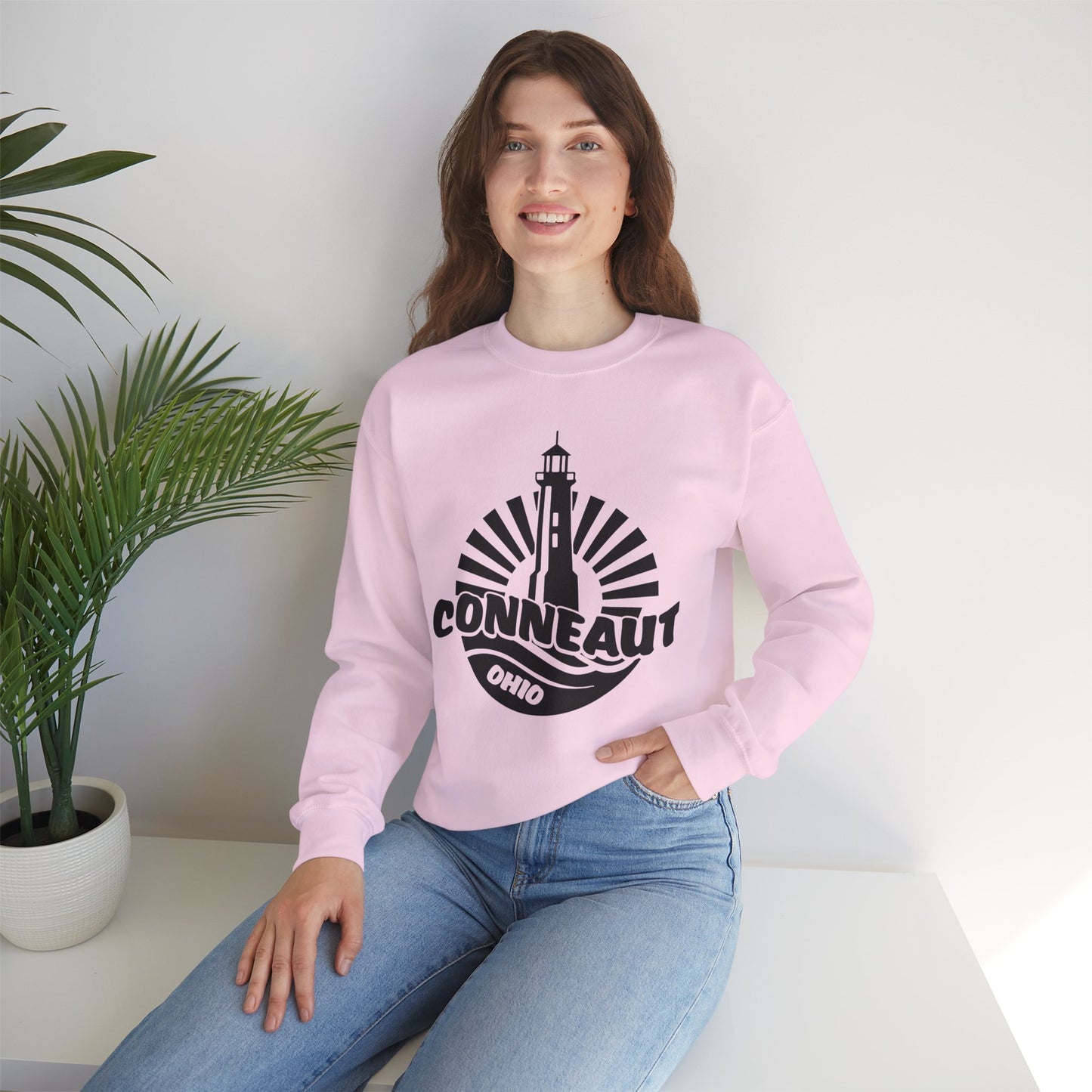 Light House Conneaut Ohio, Home Town Love Sweatshirt, Funny Unisex Crewneck, Gift for Homeowners, Comfy Sweatshirt, Cozy Casual Wear