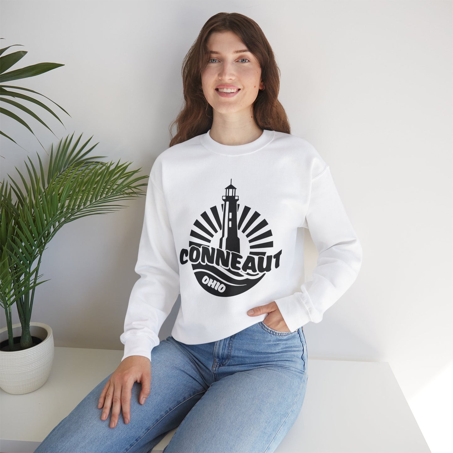 Light House Conneaut Ohio, Home Town Love Sweatshirt, Funny Unisex Crewneck, Gift for Homeowners, Comfy Sweatshirt, Cozy Casual Wear