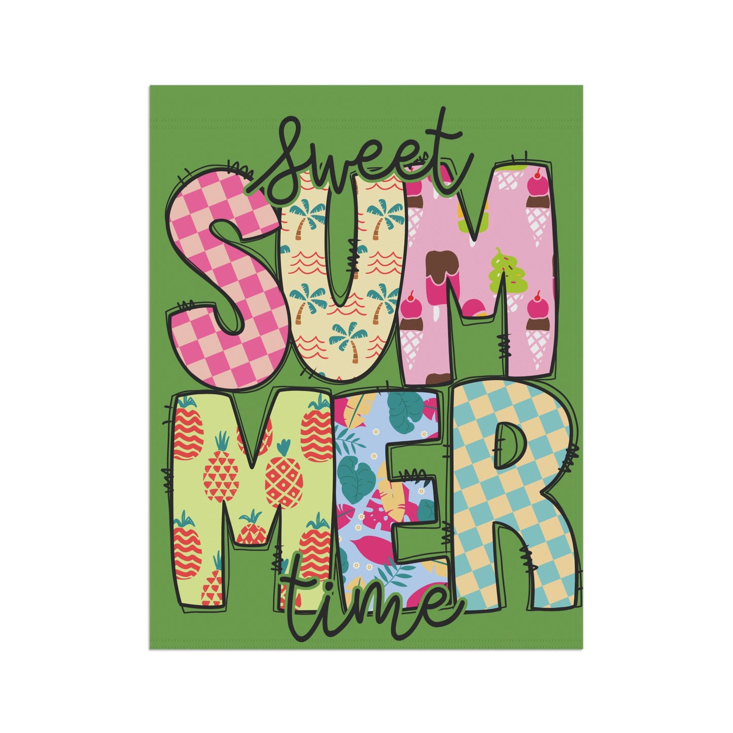 Sweet Summer Time...Whimsical Garden Banner, Playful Outdoor Sign, Dragon Decoration, Unique Yard Art, Sarcastic Home Décor, Garden Humor