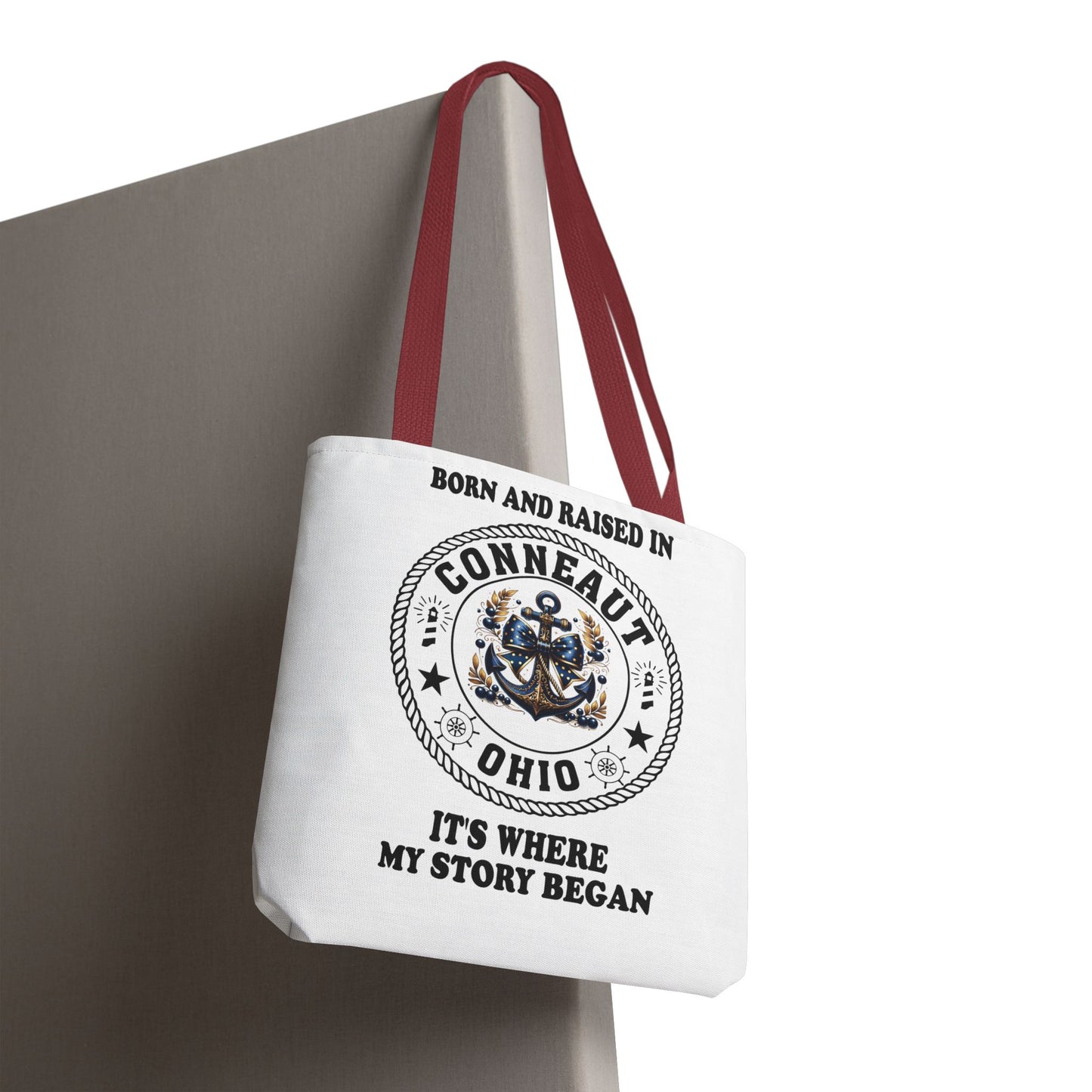 Born And Raised Conneaut Ohio It's Where My Story Begins Bag