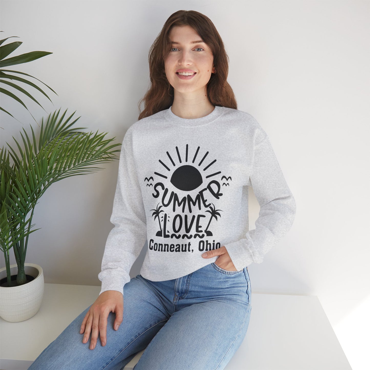 Summer love Conneaut Ohio, Home Town Love Sweatshirt, Funny Unisex Crewneck, Gift for Homeowners, Comfy Sweatshirt, Cozy Casual Wear