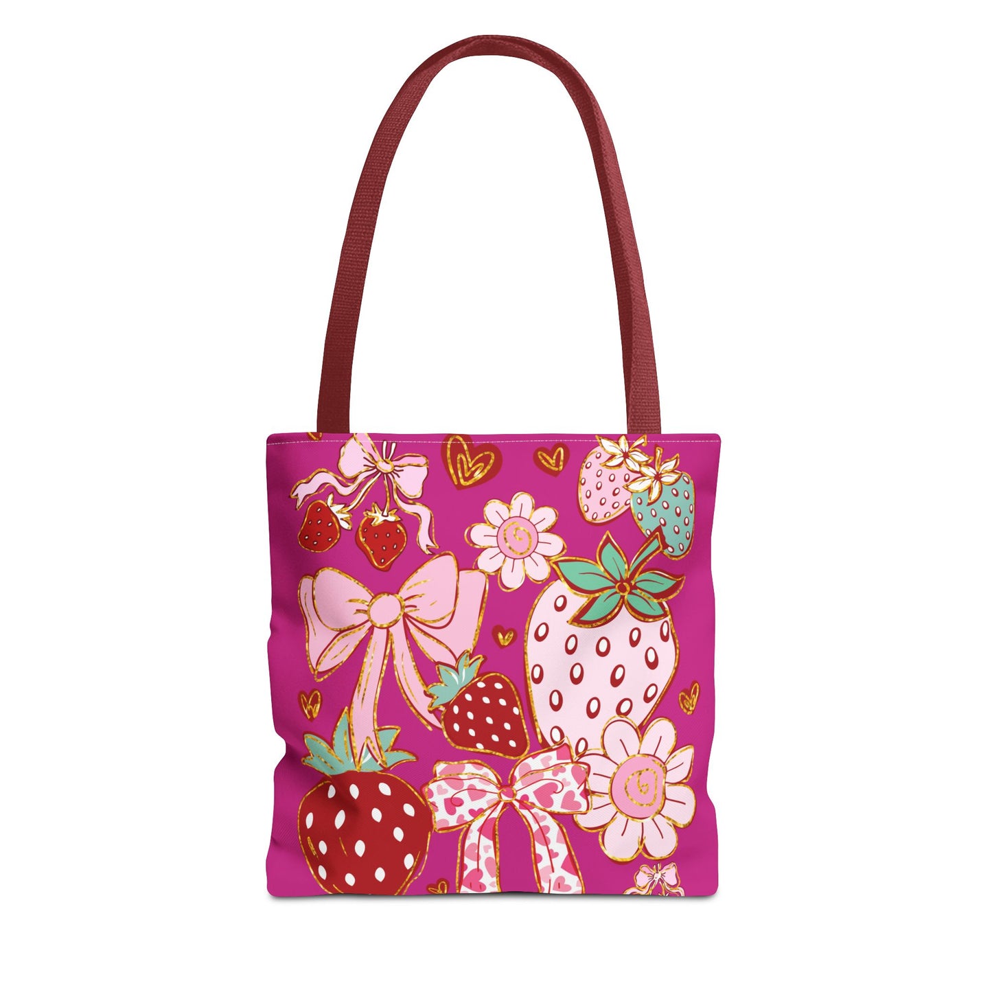 Boho Strawberry Coquette Pattern Bag