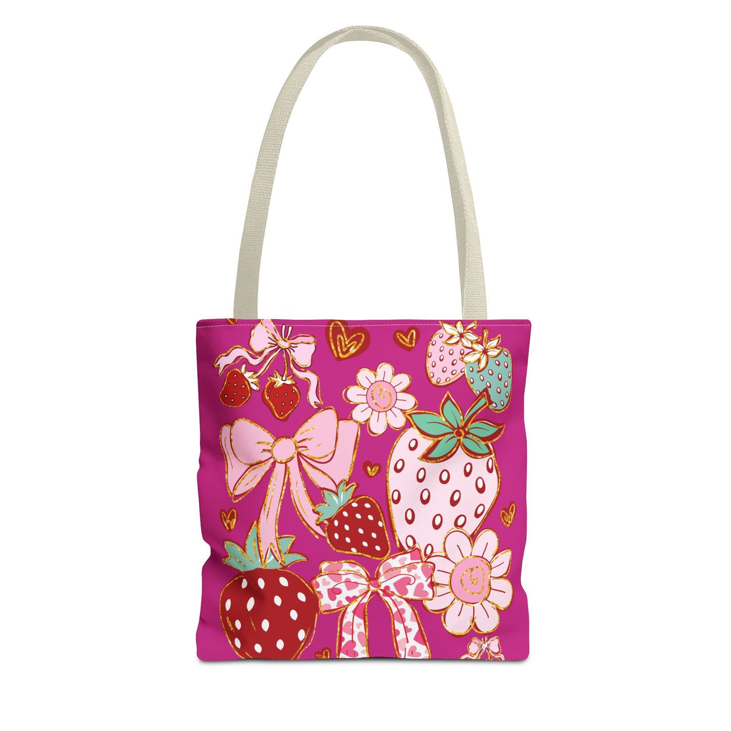 Boho Strawberry Coquette Pattern Bag