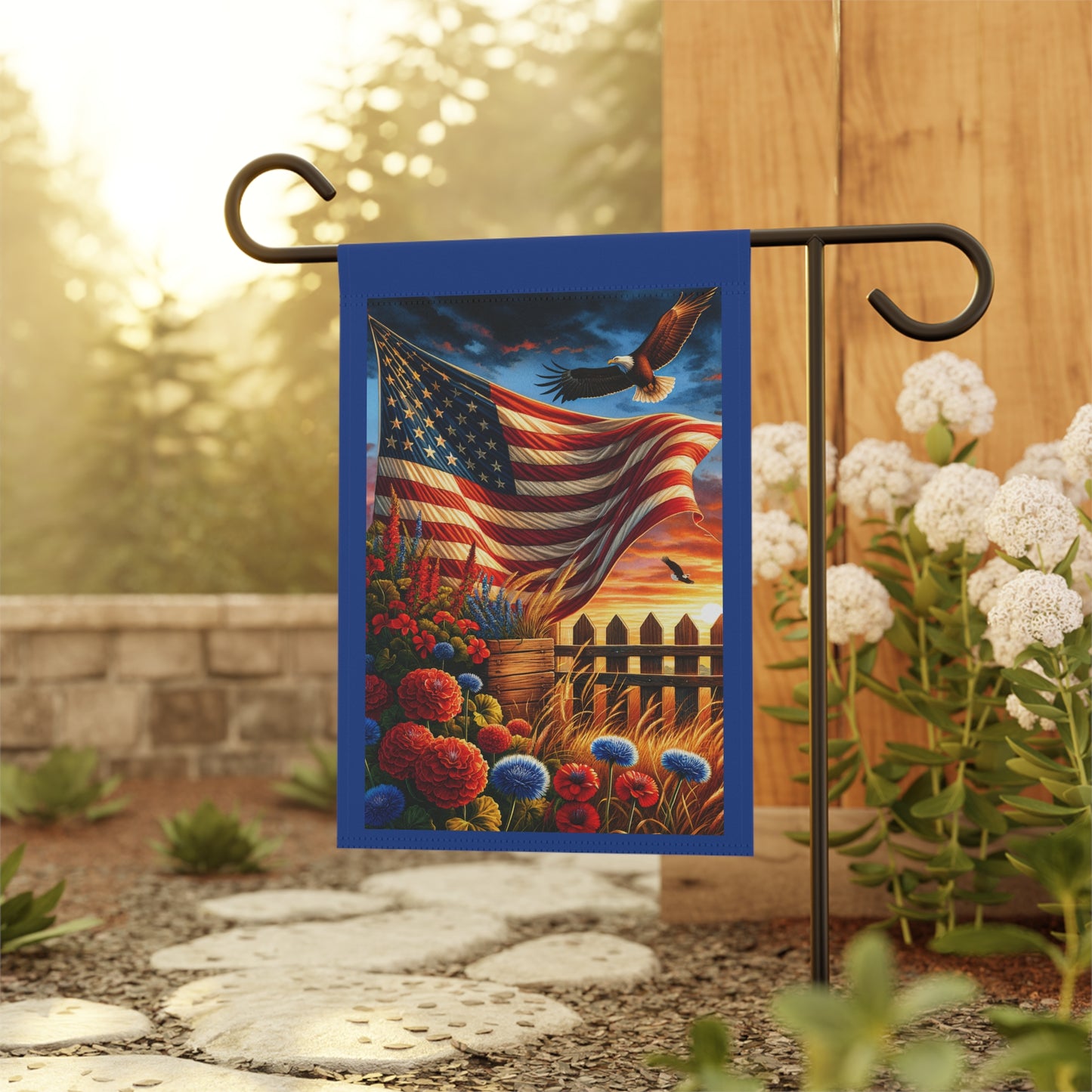 Beautiful Waving Flag With Eagle Whimsical Garden Banner, Playful Outdoor Sign, Dragon Decoration, Unique Yard Art, Sarcastic Home Décor, Garden Humor