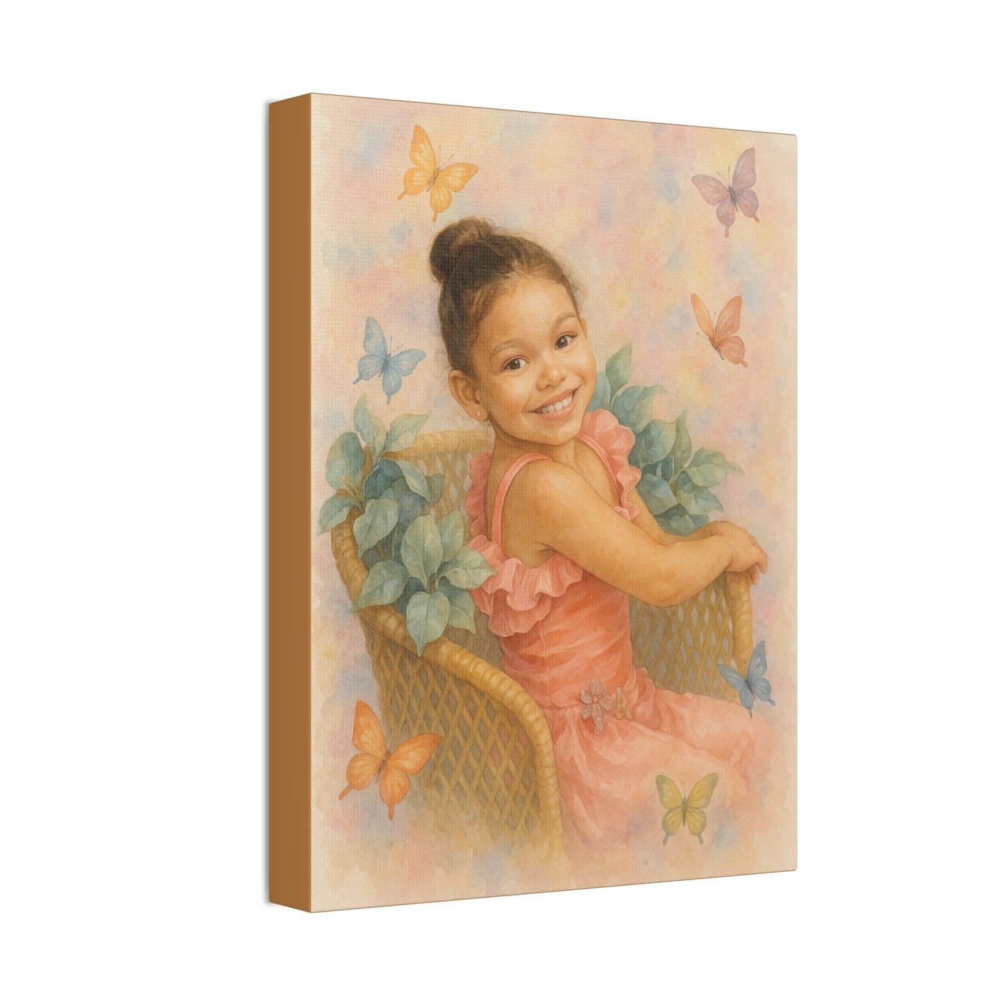 12x16 Vertical Custom Wall art Whimsical Butterfly Canvas Art - 1.5' Stretched Wall Décor