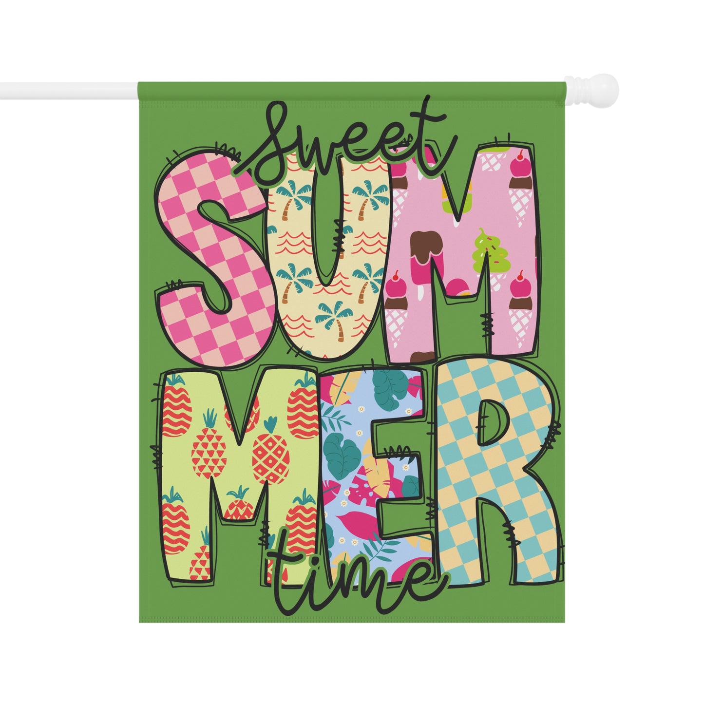 Sweet Summer Time...Whimsical Garden Banner, Playful Outdoor Sign, Dragon Decoration, Unique Yard Art, Sarcastic Home Décor, Garden Humor