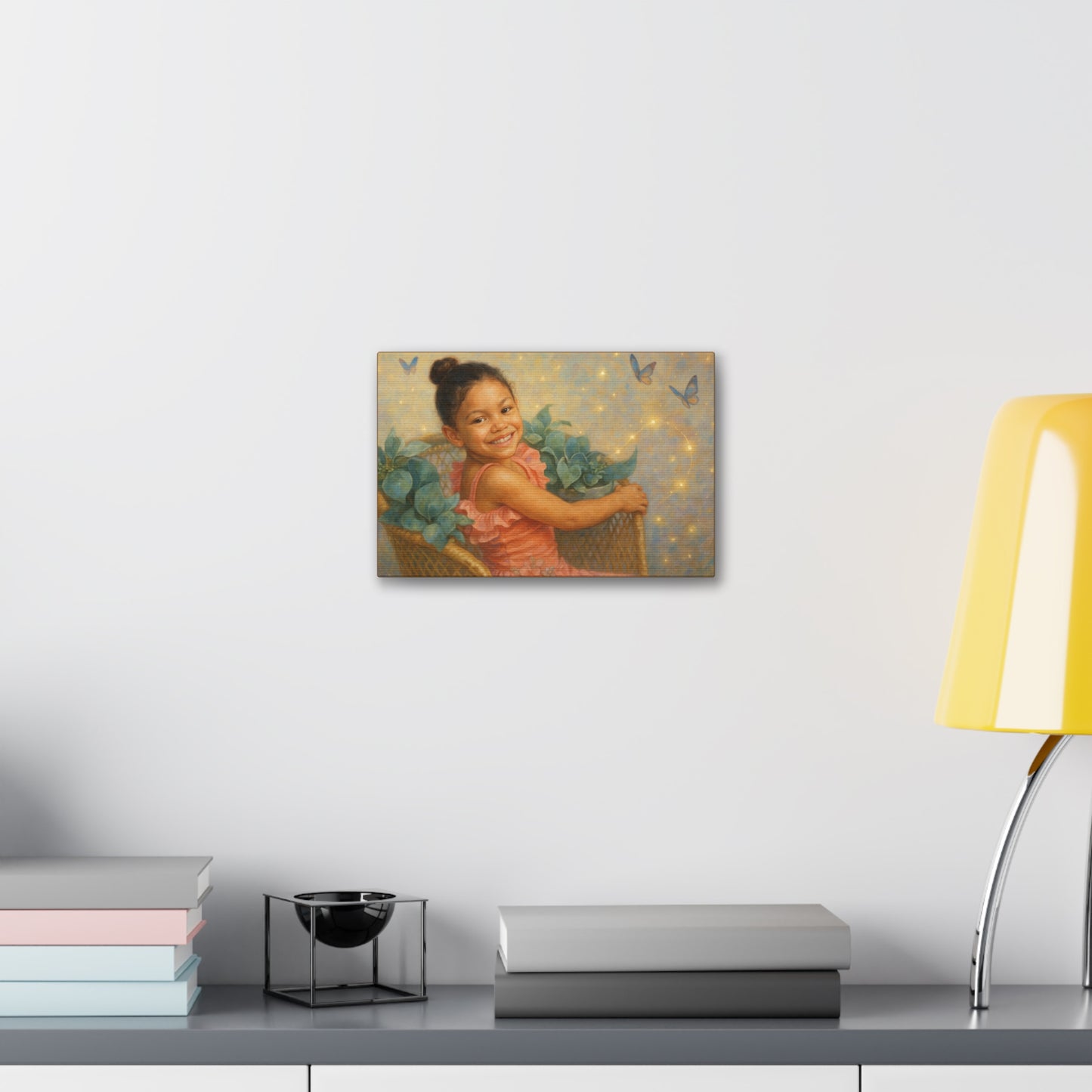 12x8 Custom wal art Whimsical Butterfly Canvas Art - 1.5' Stretched Wall Decor