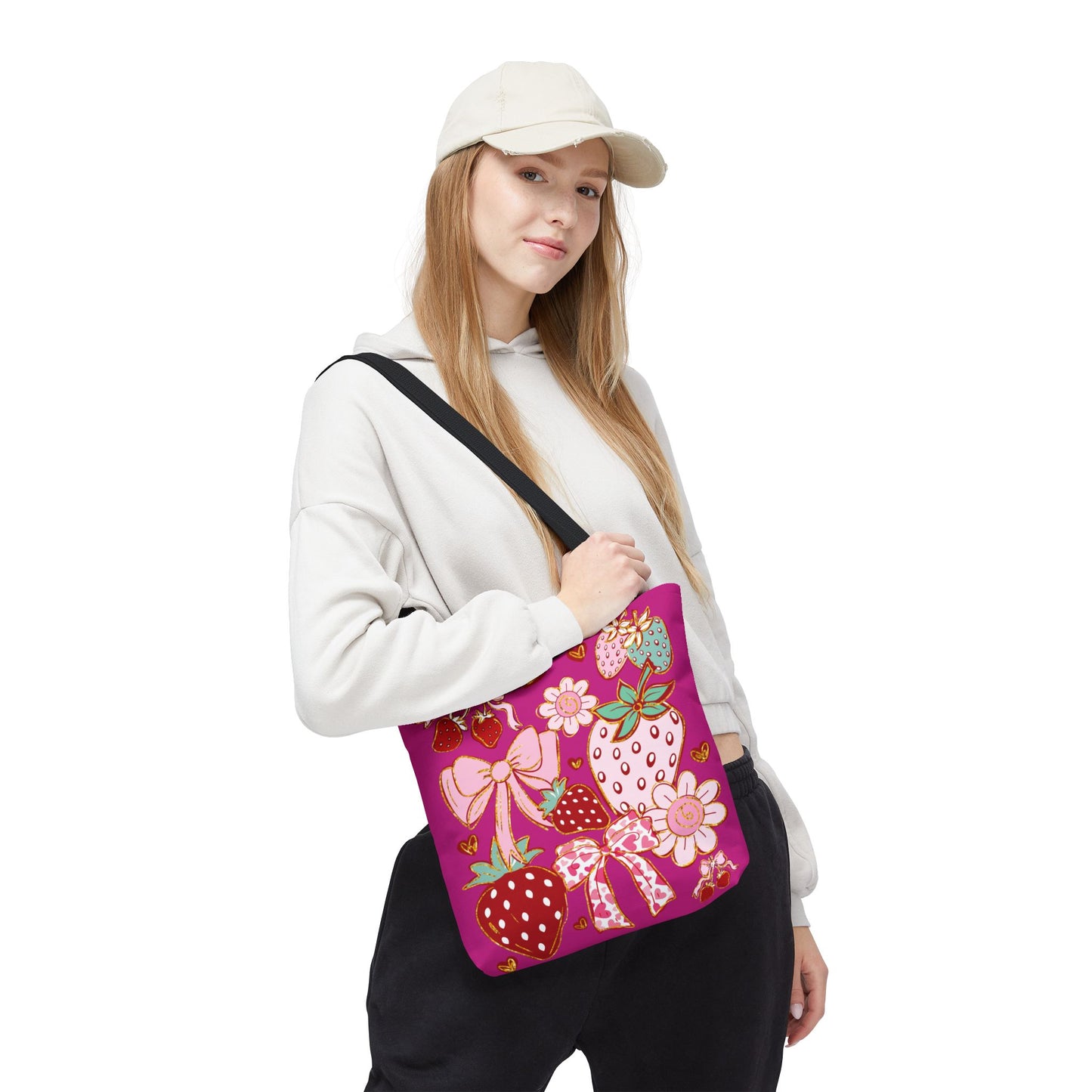 Boho Strawberry Coquette Pattern Bag