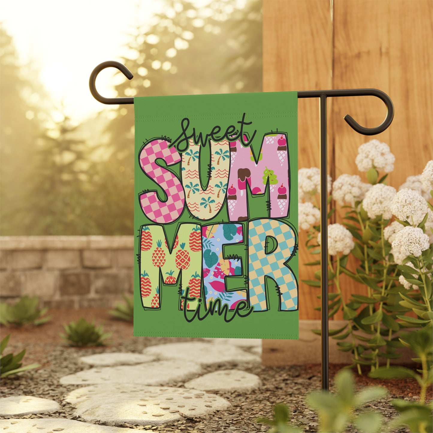 Sweet Summer Time...Whimsical Garden Banner, Playful Outdoor Sign, Dragon Decoration, Unique Yard Art, Sarcastic Home Décor, Garden Humor