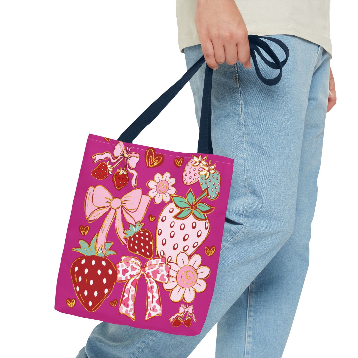 Boho Strawberry Coquette Pattern Bag
