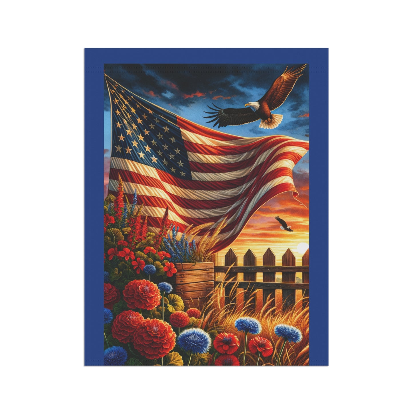 Beautiful Waving Flag With Eagle Whimsical Garden Banner, Playful Outdoor Sign, Dragon Decoration, Unique Yard Art, Sarcastic Home Décor, Garden Humor