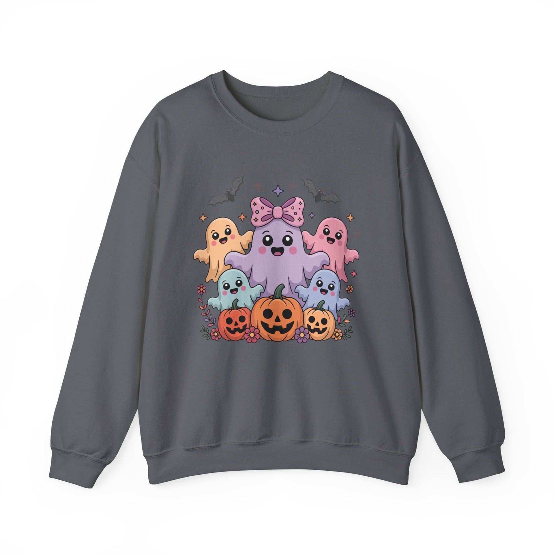 Iridescent Coquette Ghost Halloween Sweatshirt