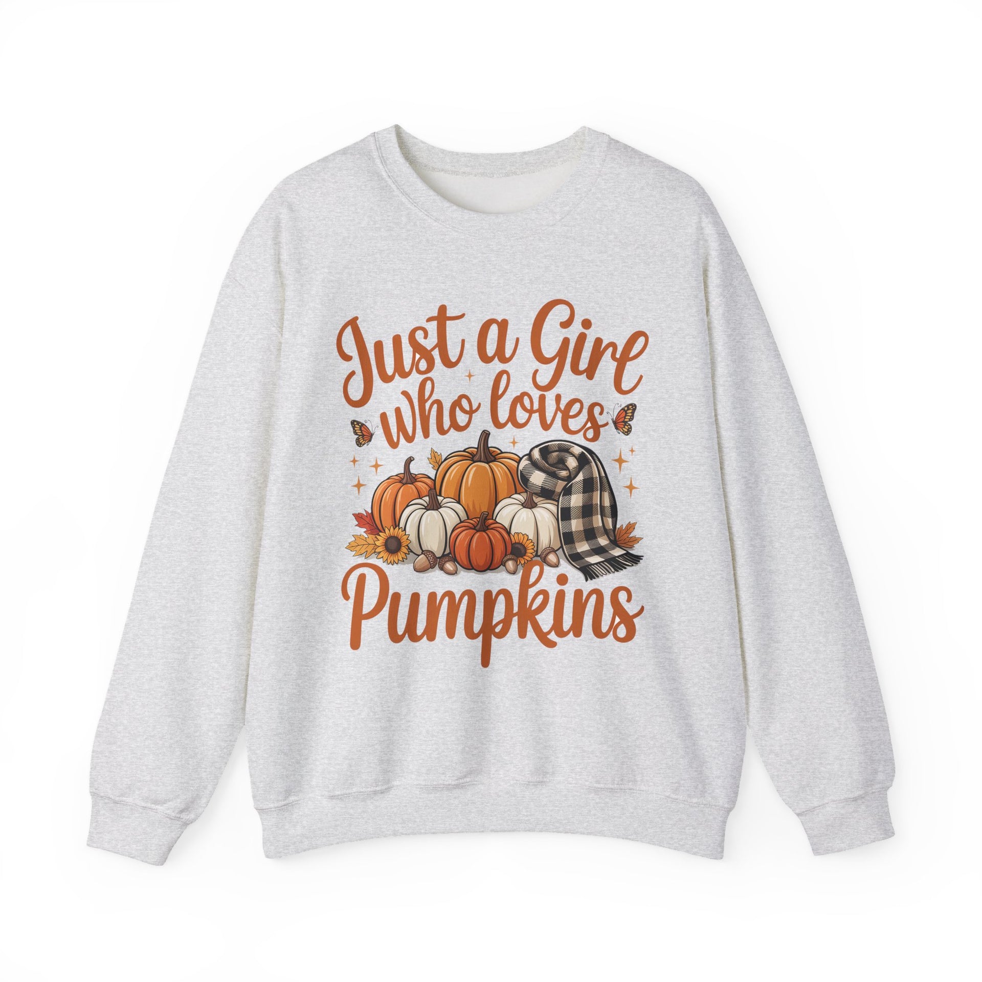 Just a Girl Who Loves Pumpkins, Fall , Cozy Sweatshirt, Halloween Sweatshirt