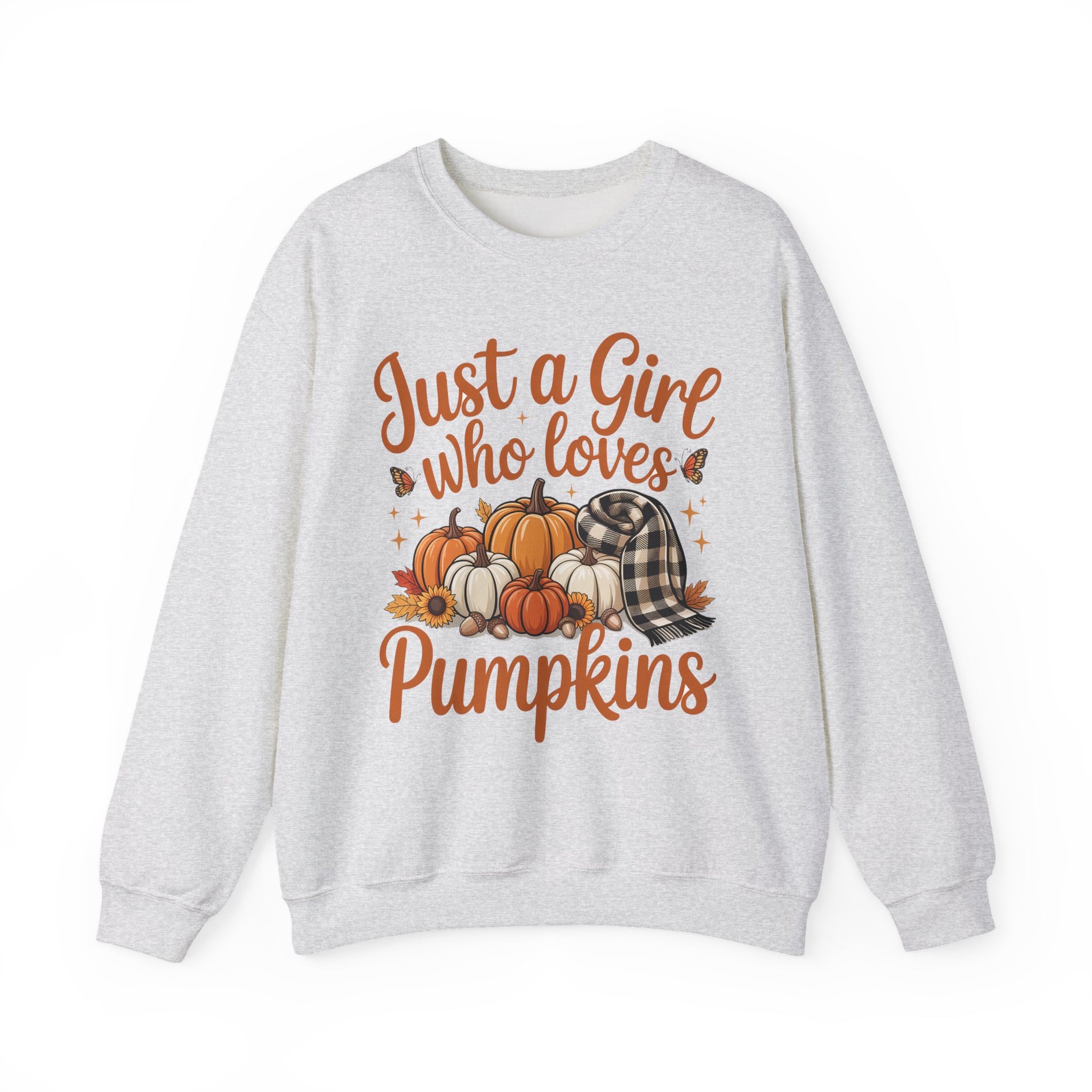 Just a Girl Who Loves Pumpkins, Fall , Cozy Sweatshirt, Halloween Sweatshirt