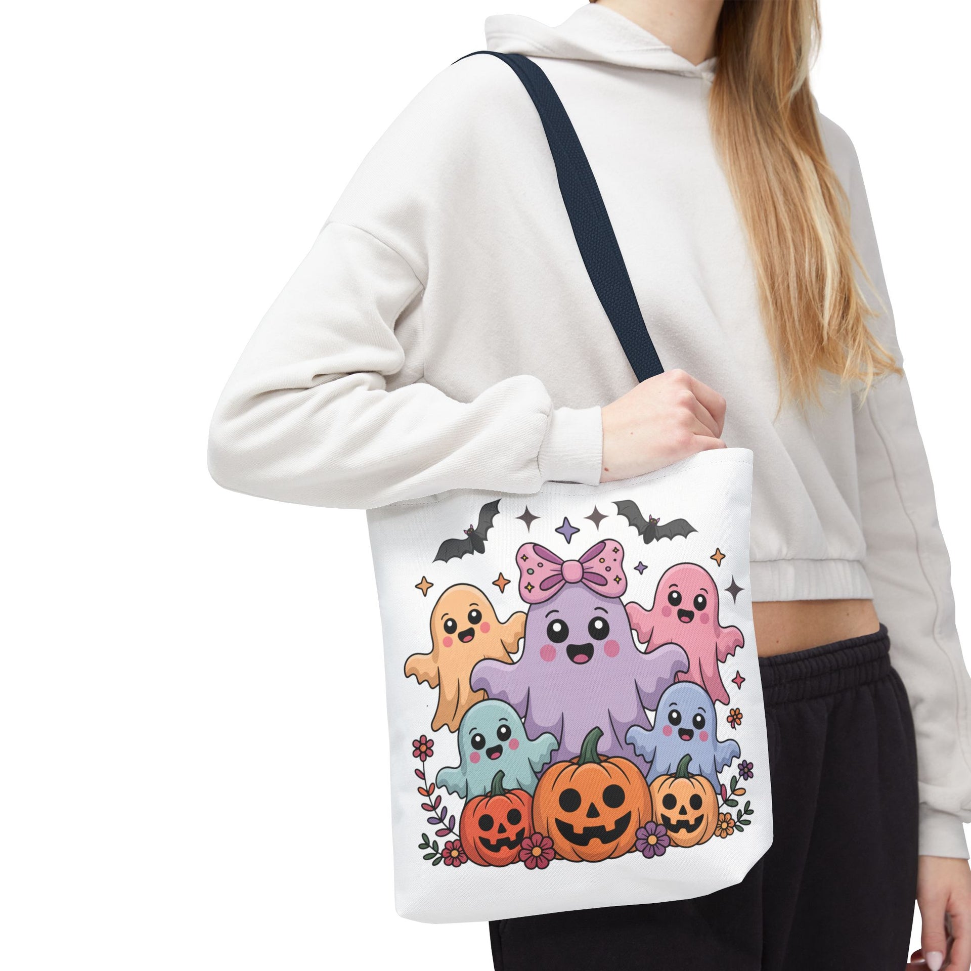 Tote Bag Iridescent Coquette Ghost Halloween Fall Bag