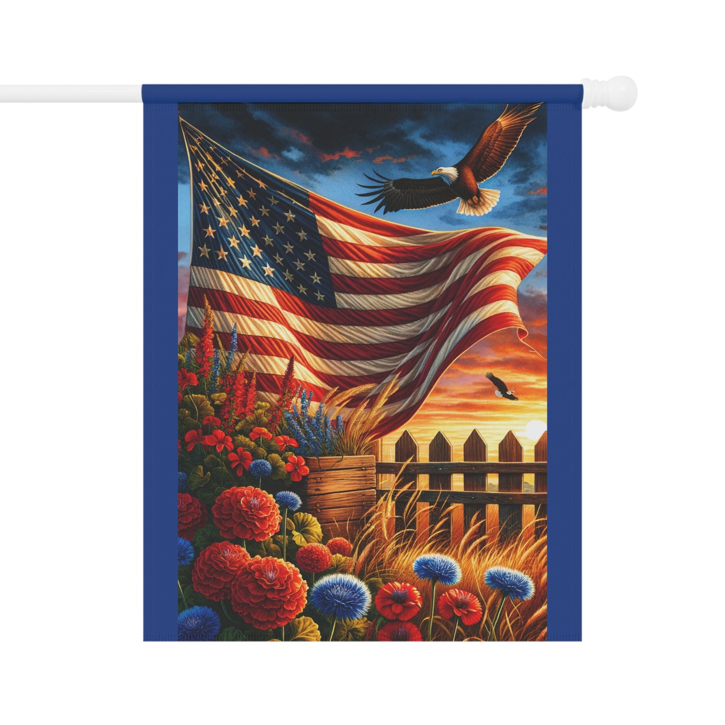 Beautiful Waving Flag With Eagle Whimsical Garden Banner, Playful Outdoor Sign, Dragon Decoration, Unique Yard Art, Sarcastic Home Décor, Garden Humor