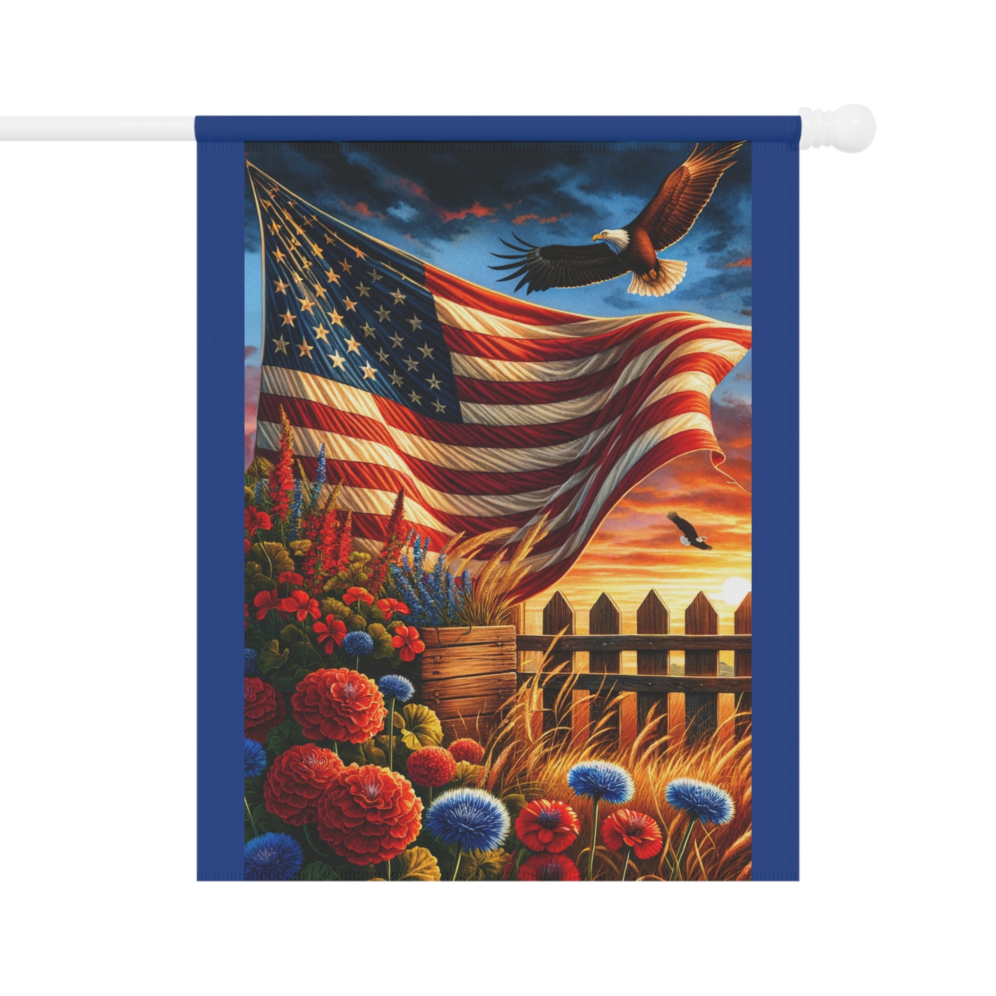 Beautiful Waving Flag With Eagle Whimsical Garden Banner, Playful Outdoor Sign, Dragon Decoration, Unique Yard Art, Sarcastic Home Décor, Garden Humor