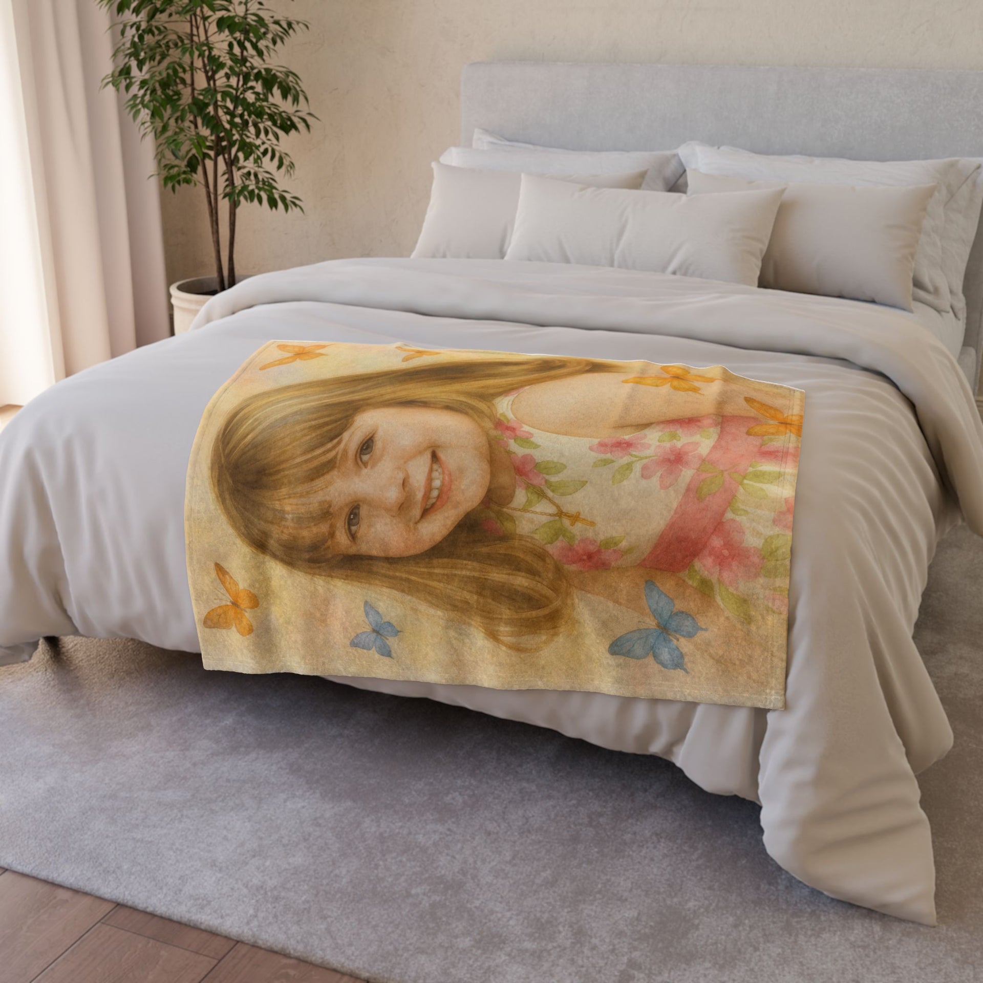 Custom Polyester Blanket, 3 sizes to choose from - Cozy Nature-Inspired Throw for Kids & Family