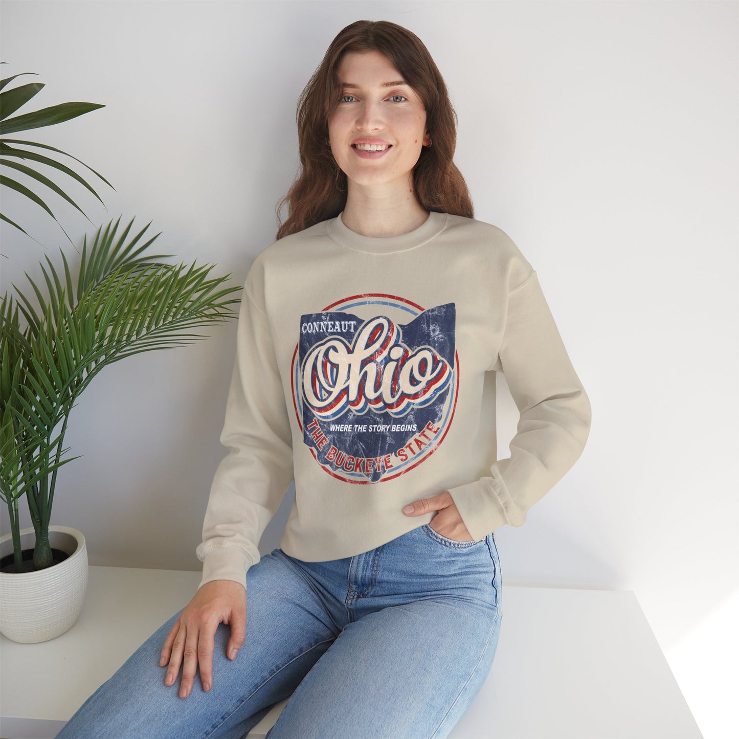 Born and raised it's where my story begins, The Buckeye State Sweatshirt, Funny Unisex Crewneck, Gift for Homeowners, Cozy Casual Wear