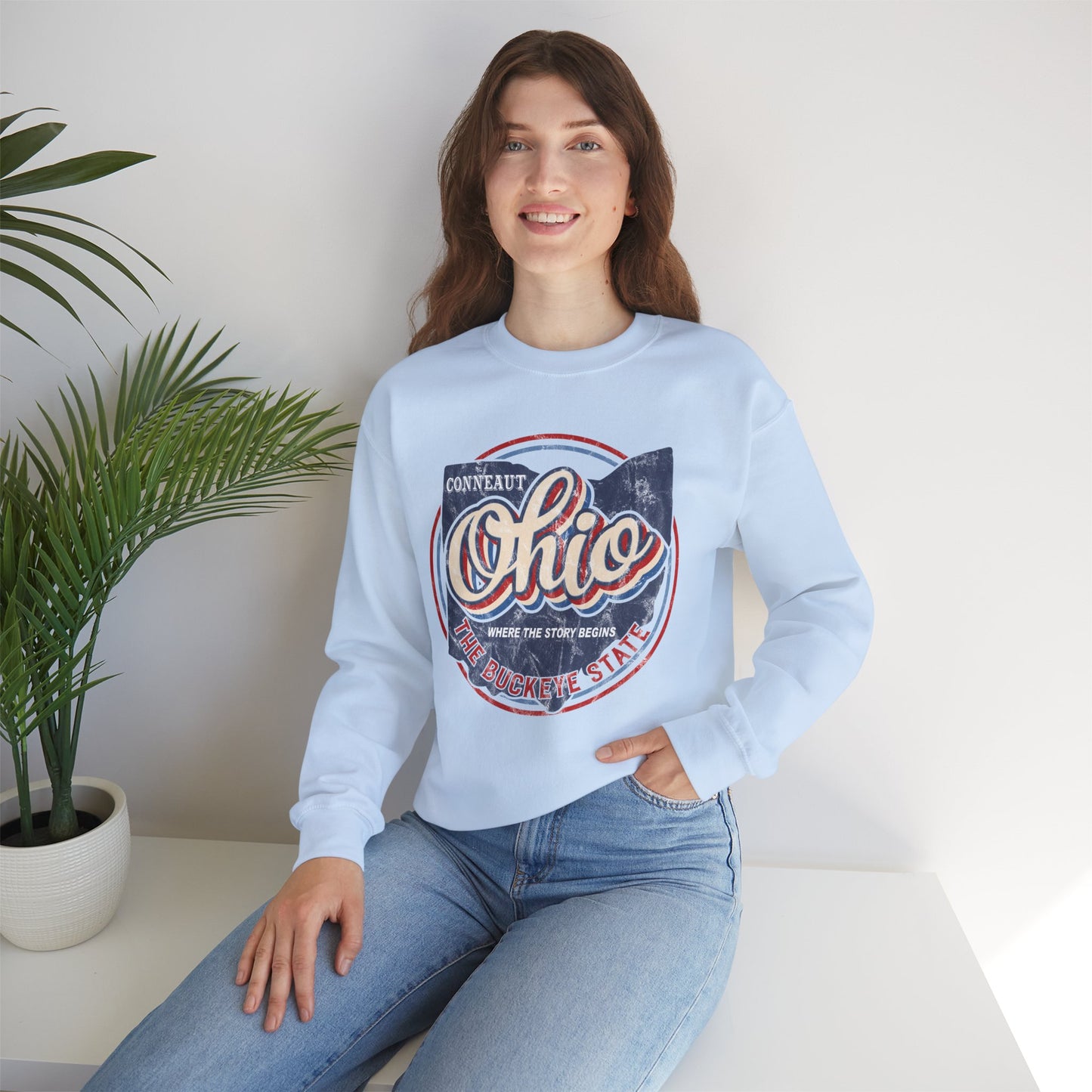 Born and raised it's where my story begins, The Buckeye State Sweatshirt, Funny Unisex Crewneck, Gift for Homeowners, Cozy Casual Wear